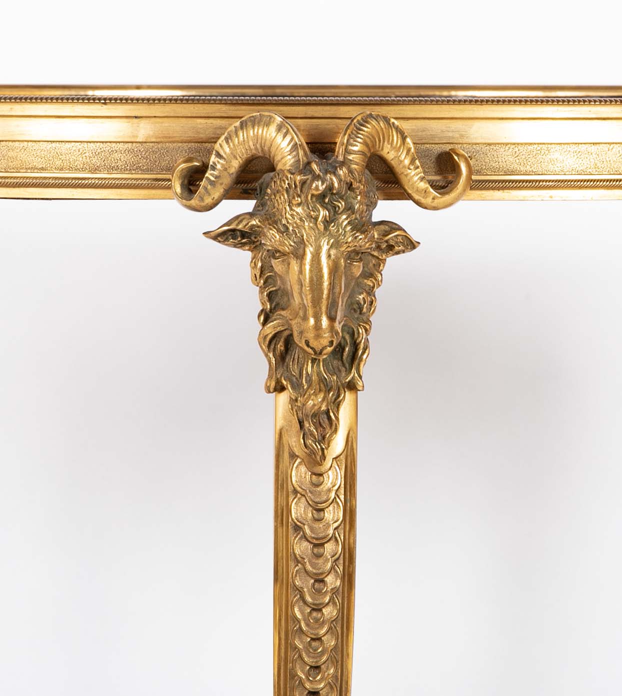 Pair of Important Bronze Marble Top Gueridons