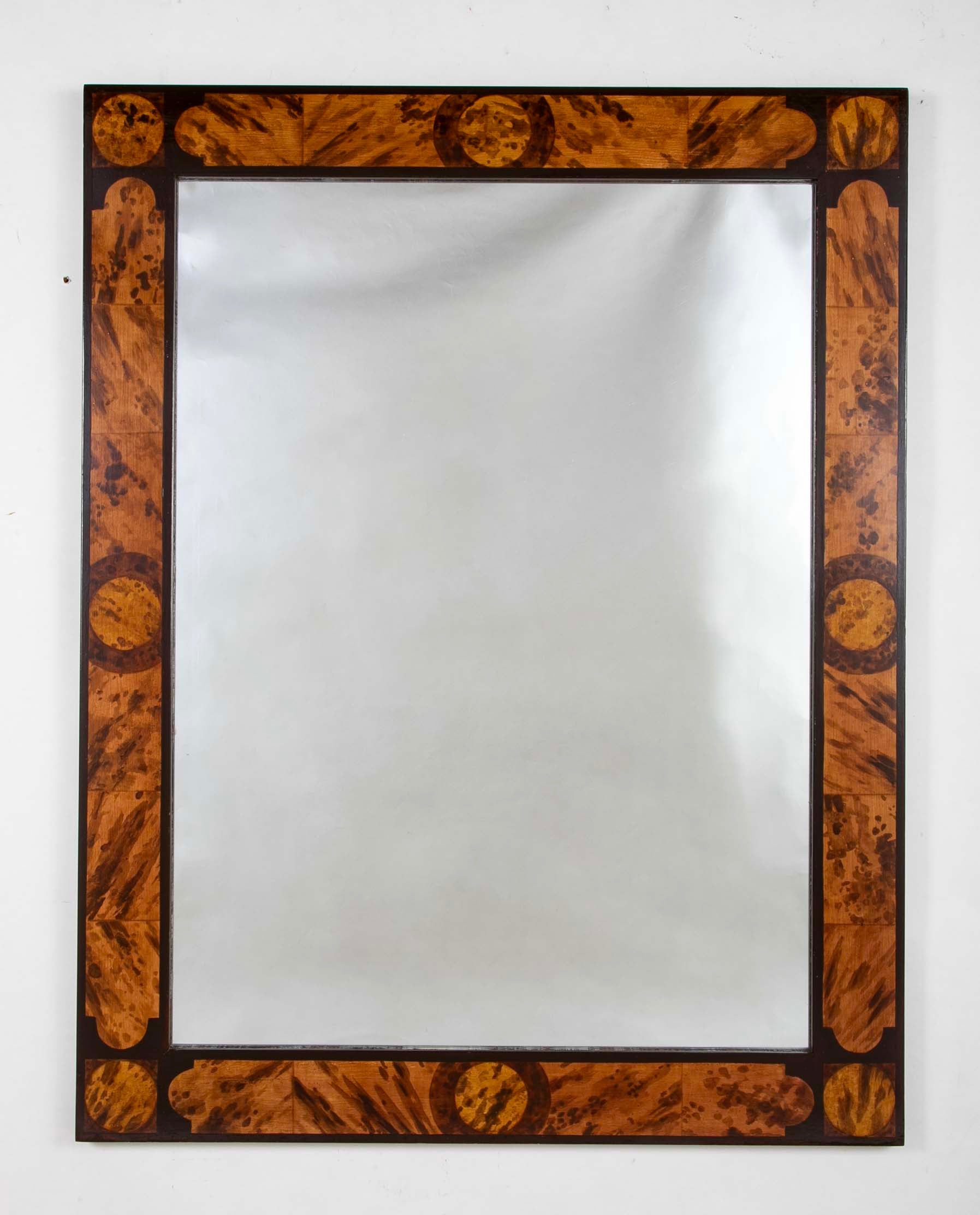 Faux Tortoise Shell Art Deco Mirror