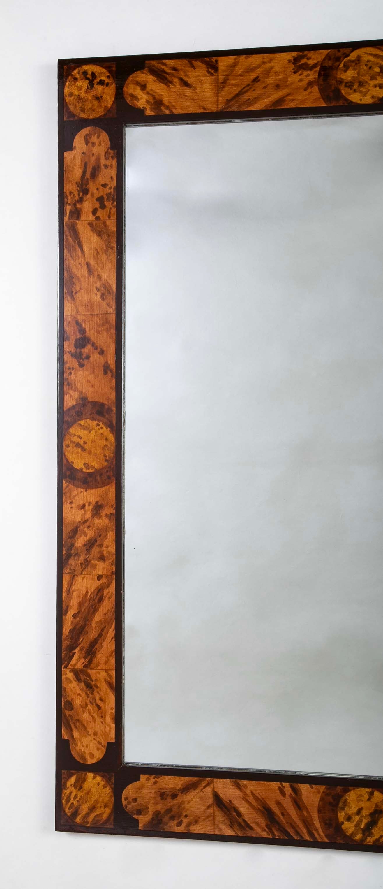Faux Tortoise Shell Art Deco Mirror