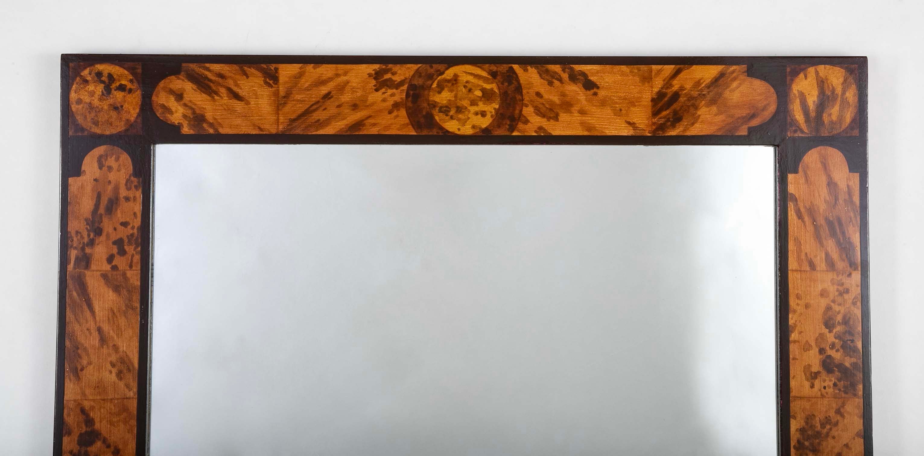 Faux Tortoise Shell Art Deco Mirror