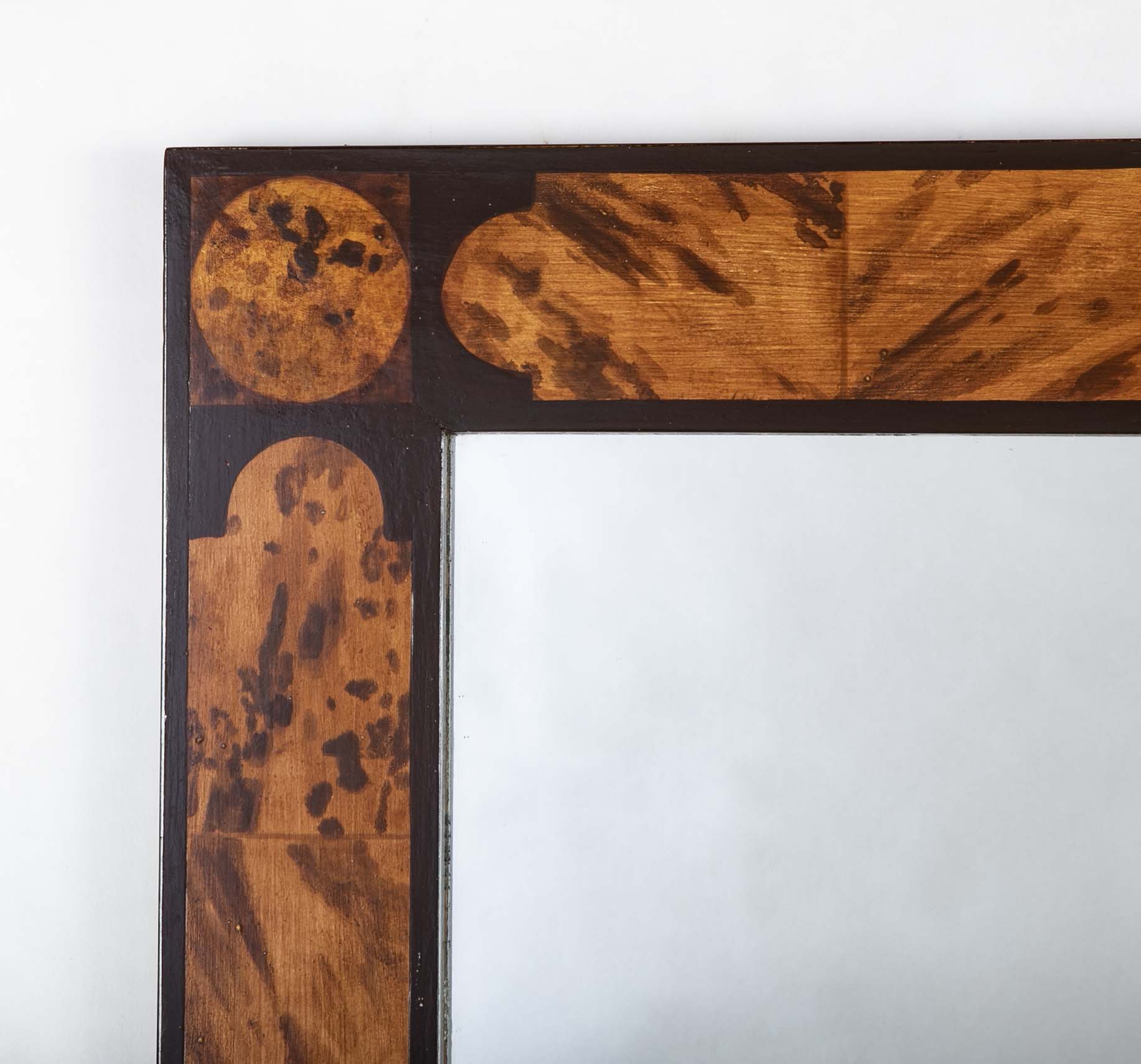 Faux Tortoise Shell Art Deco Mirror