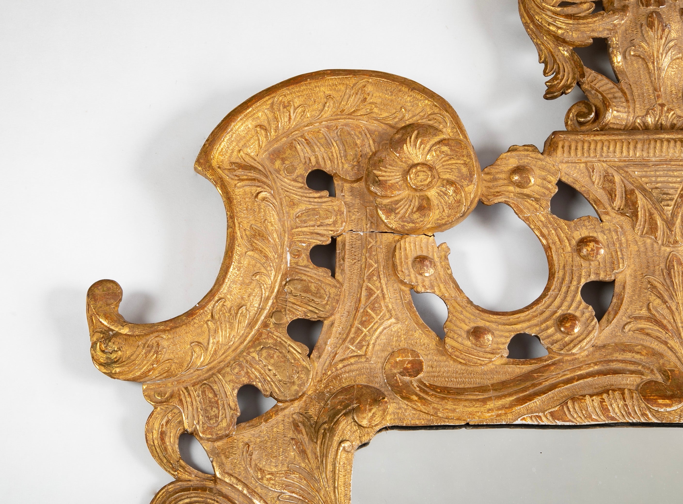 Rare Irish Mid 18th Century George II Gilded & Carved Mirror