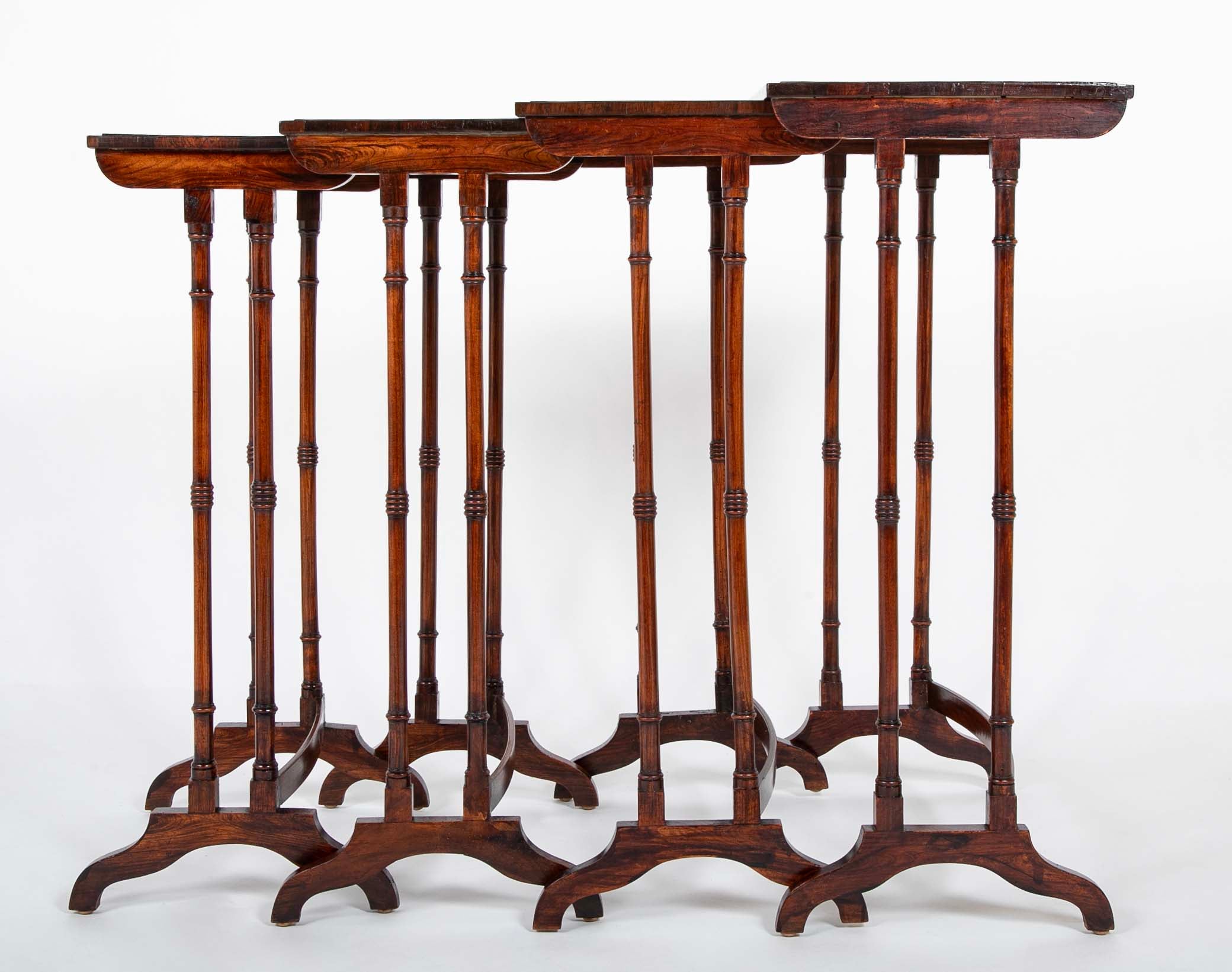 A Set of Four Early 19th Century Regency Nesting Tables