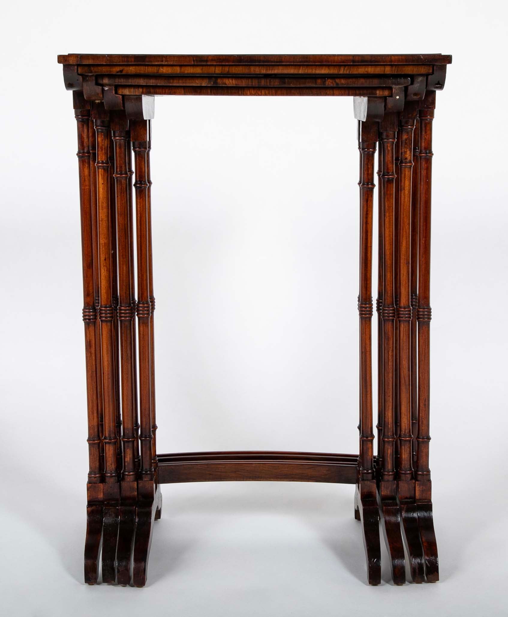 A Set of Four Early 19th Century Regency Nesting Tables