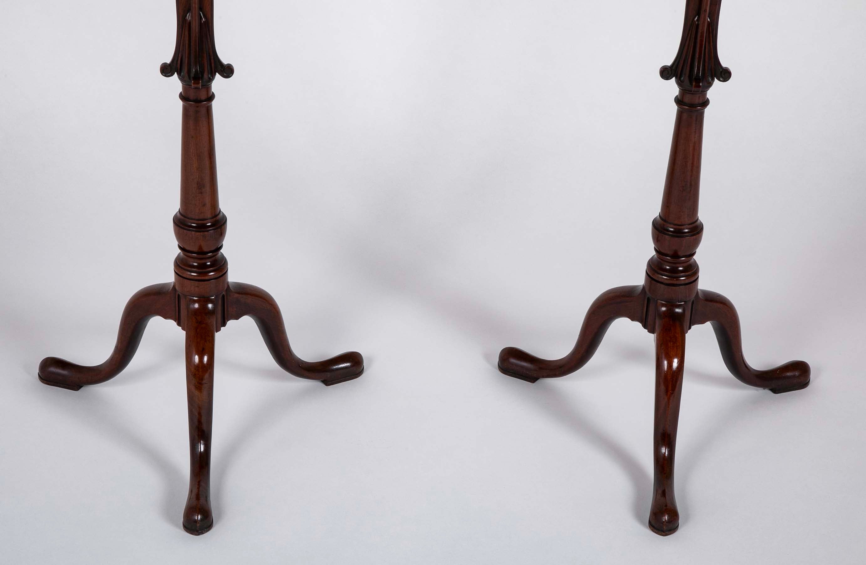 Pair of English George II Period Pedestals in the Manner of Linnell