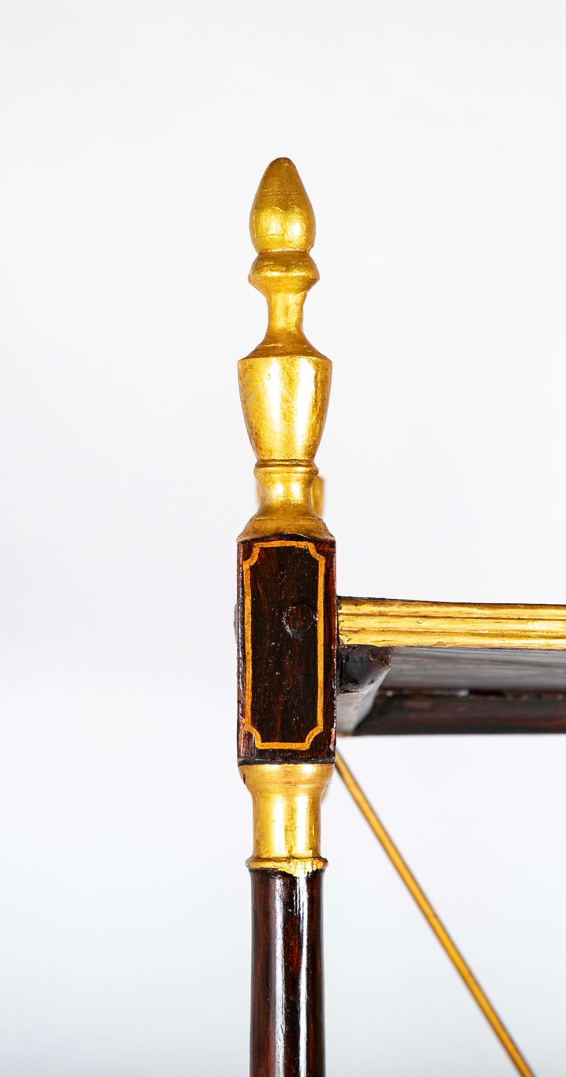 Pair of Regency Faux Rosewood Regency 3 Tier Etageres