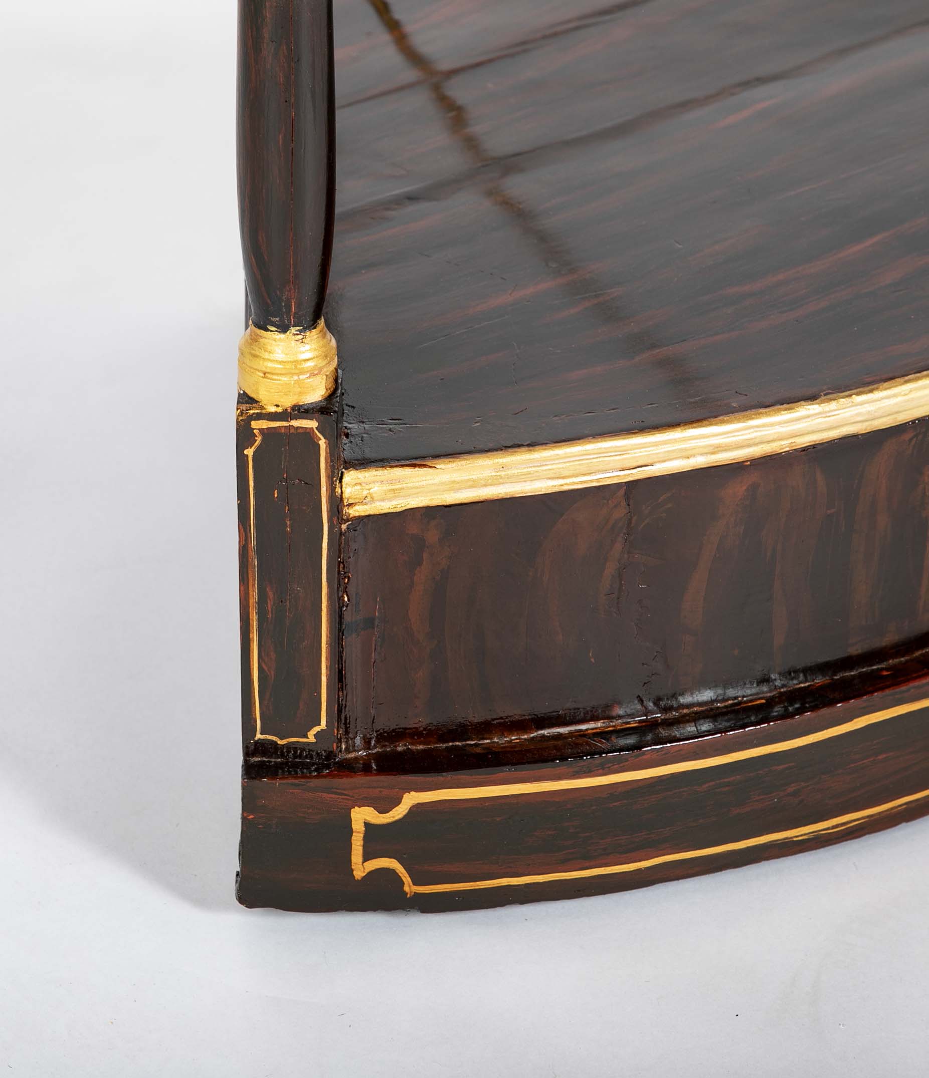 Pair of Regency Faux Rosewood Regency 3 Tier Etageres