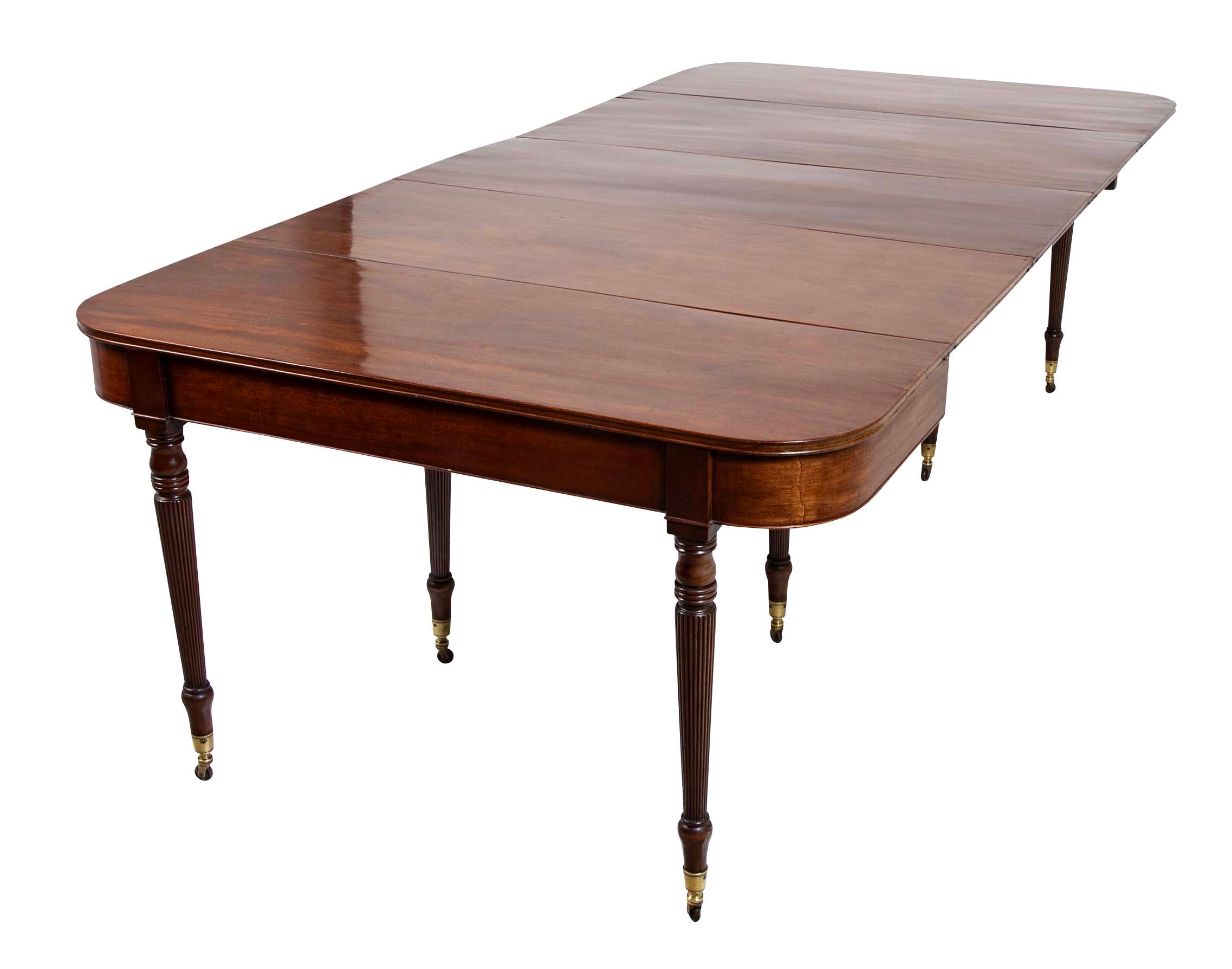 Rare English Regency Scissor Support Extension Dining Table
