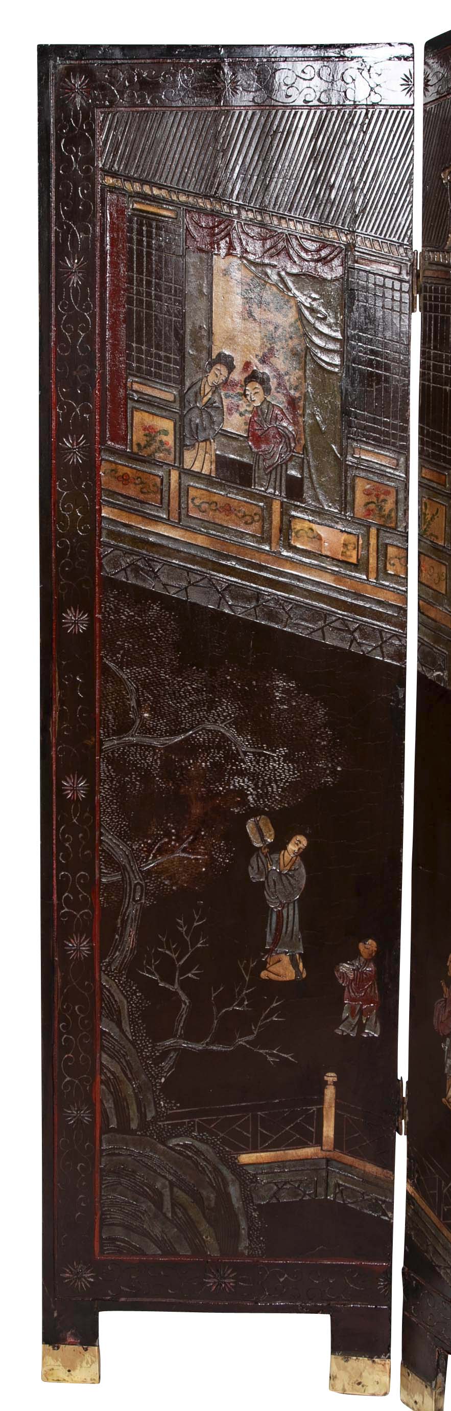 Chinese Four Fold Screen