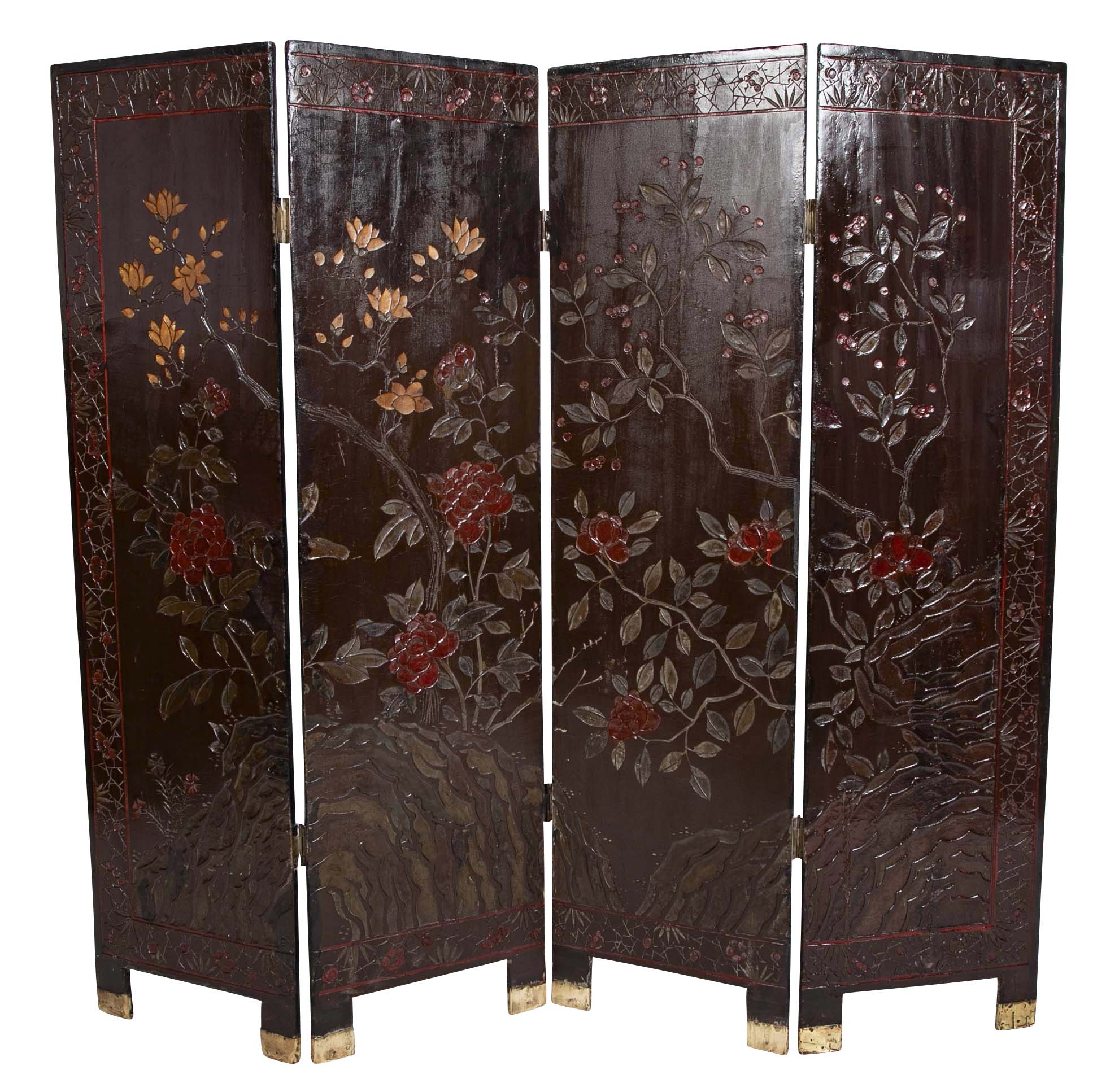 Chinese Four Fold Screen