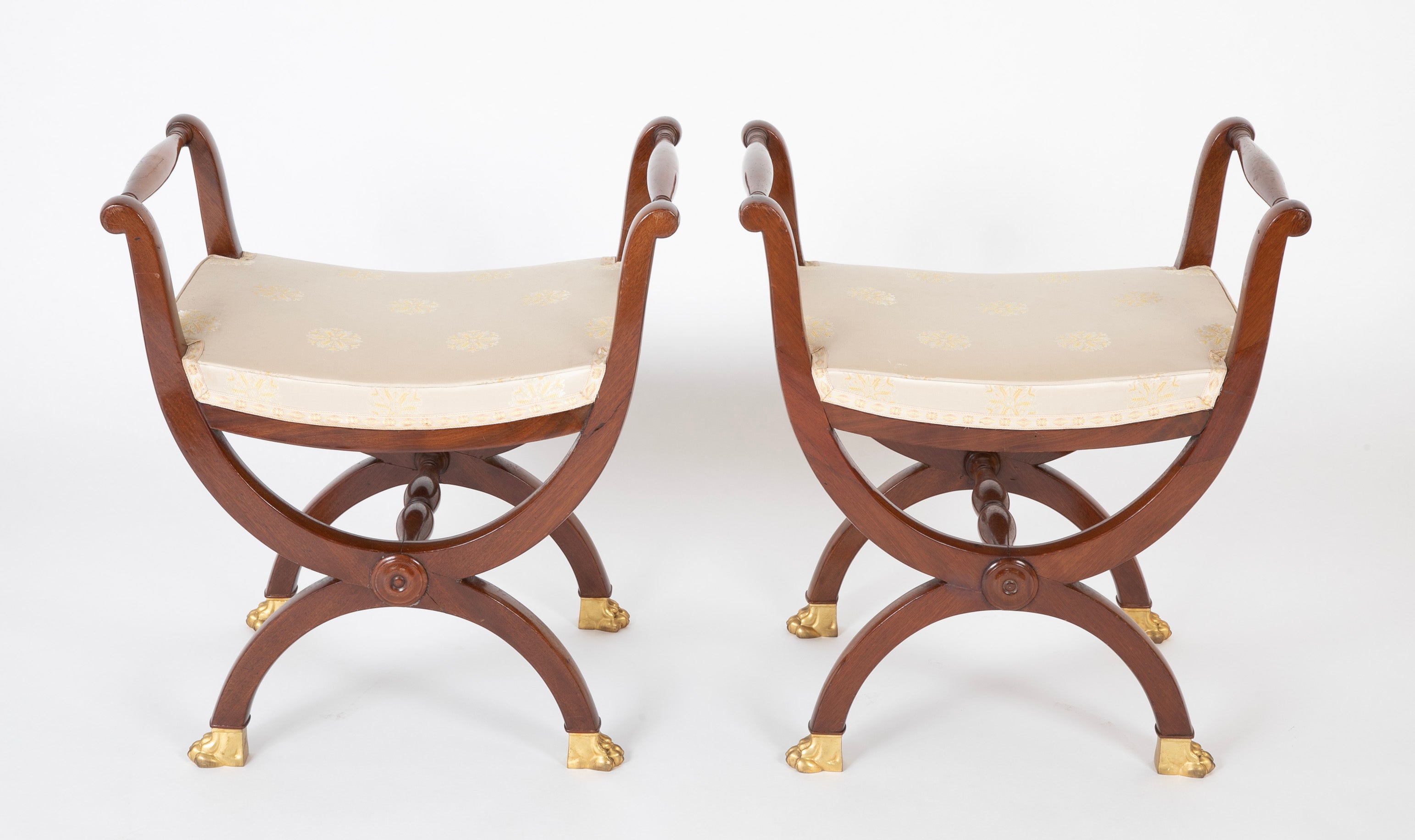 Pair of Empire French Curule Stools