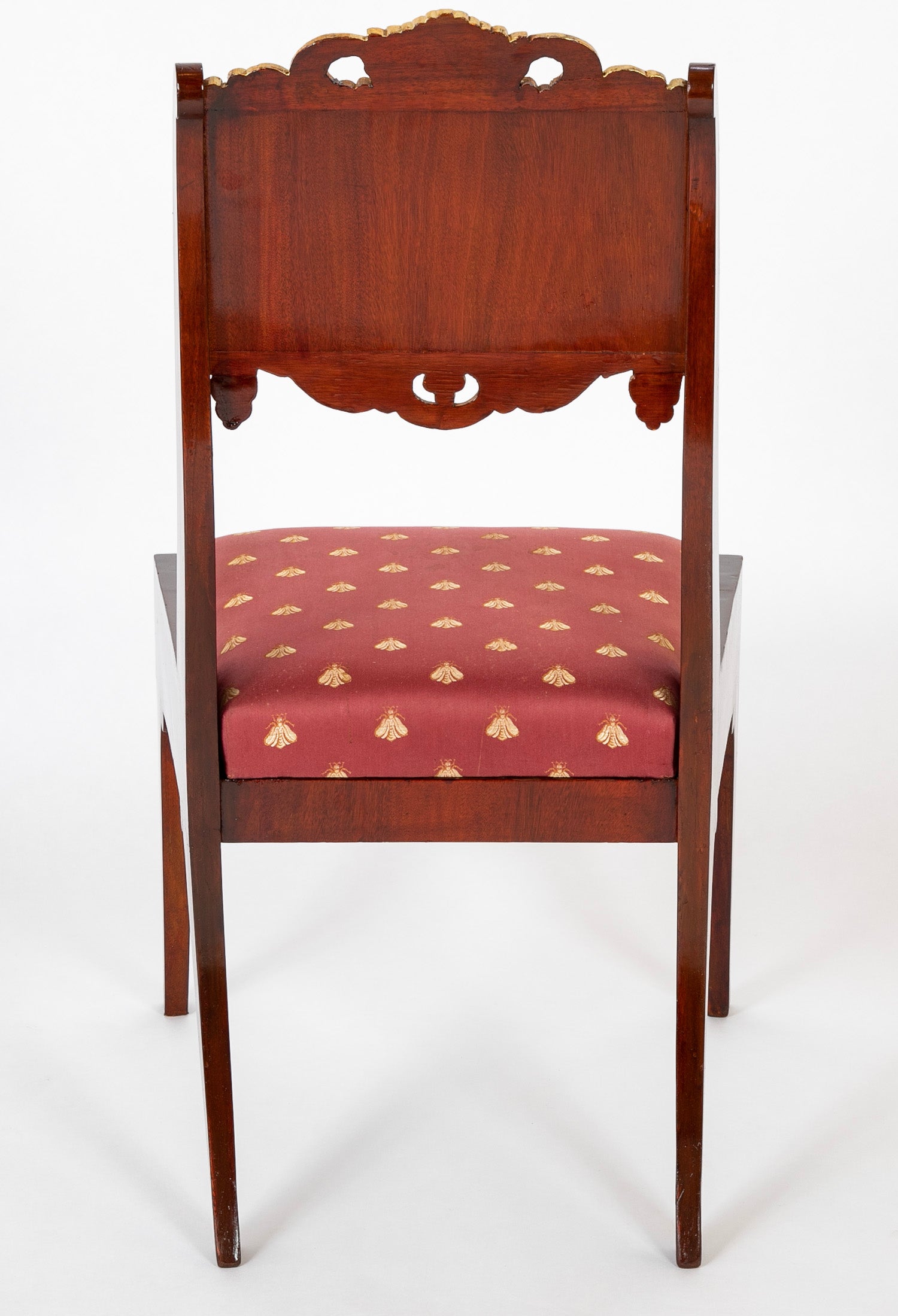 Set of Eight Russian Dining Chairs with Gilt Cresting