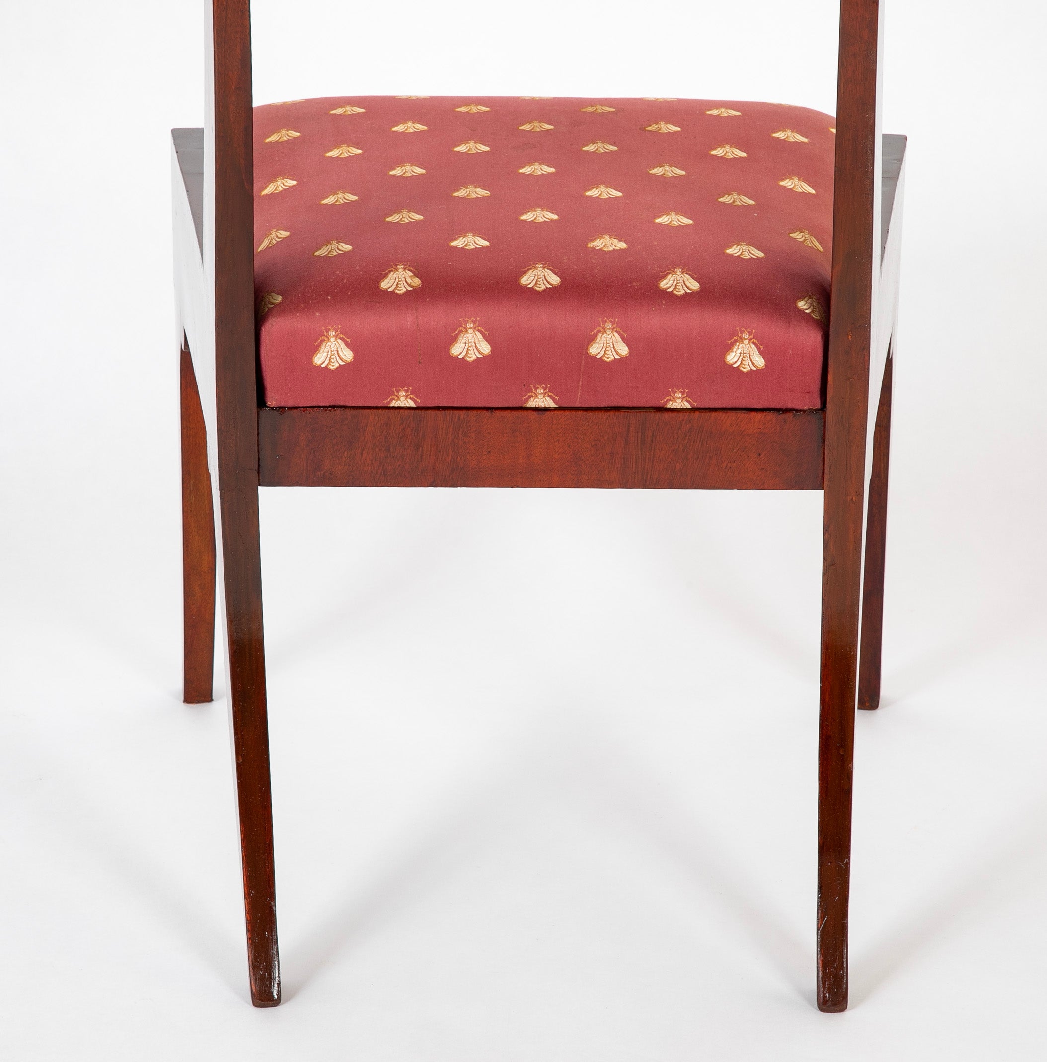 Set of Eight Russian Dining Chairs with Gilt Cresting