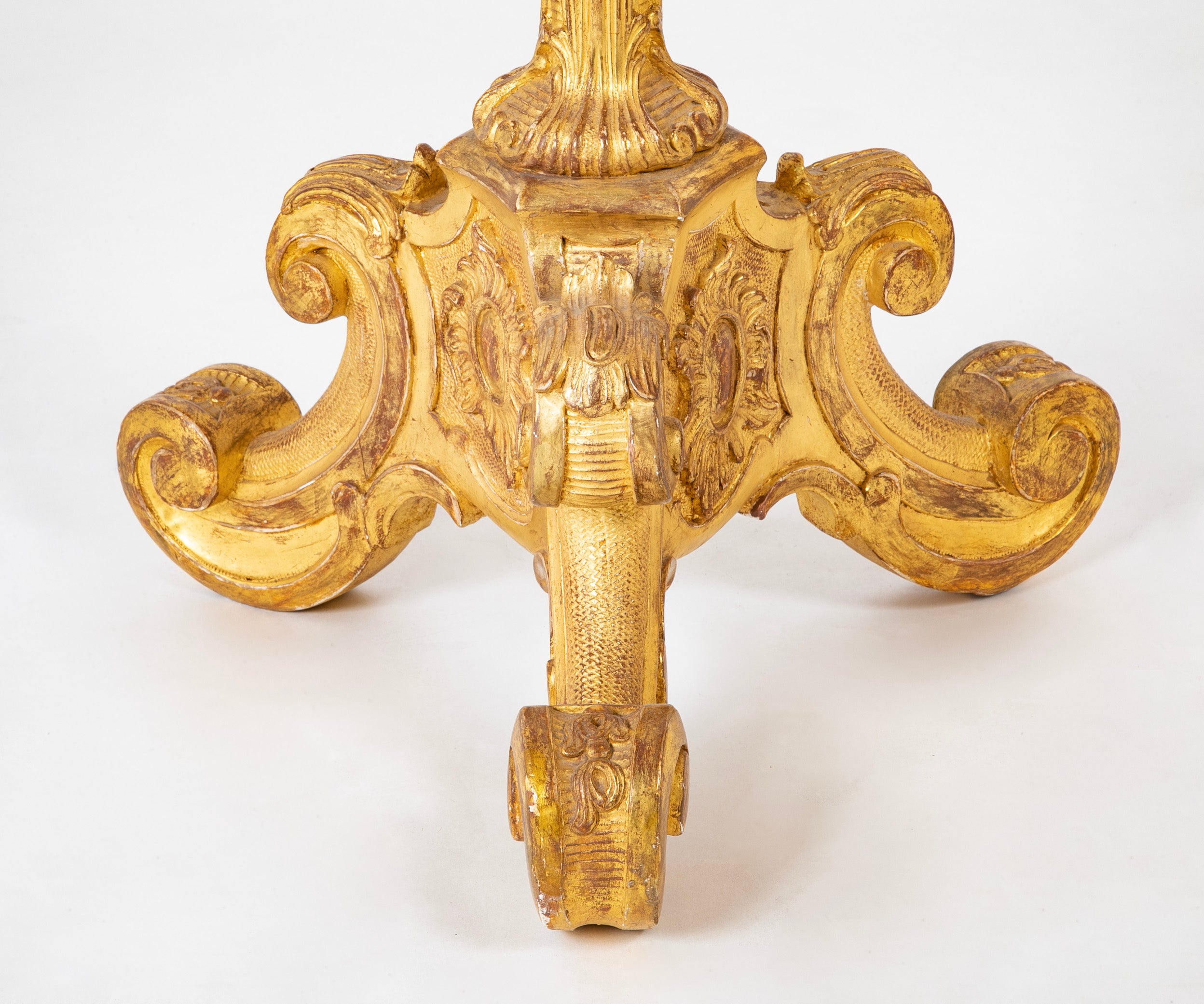 Pair of George I Carved and Gilded Pedestals