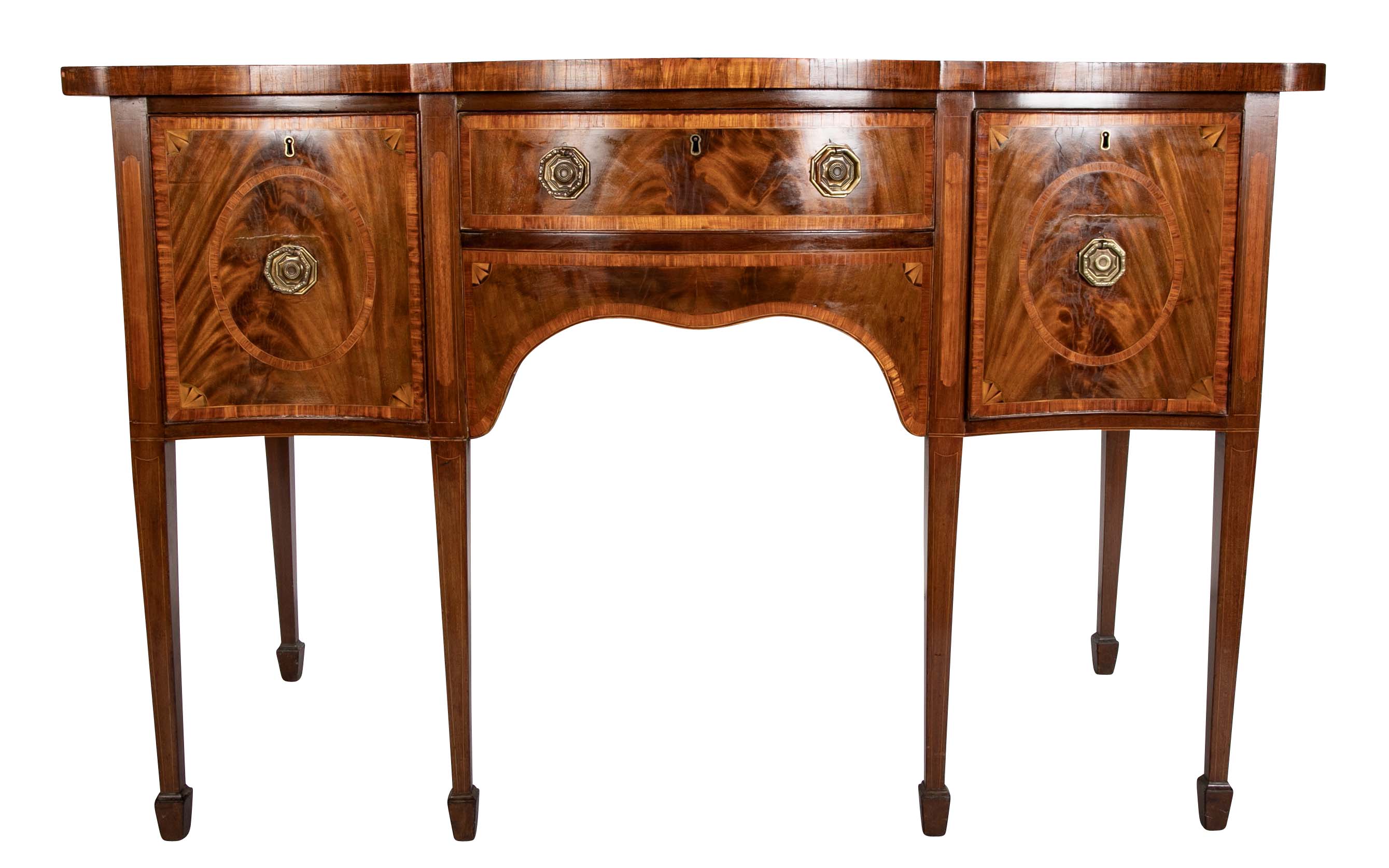 George III Period Mahogany Inlaid Sideboard