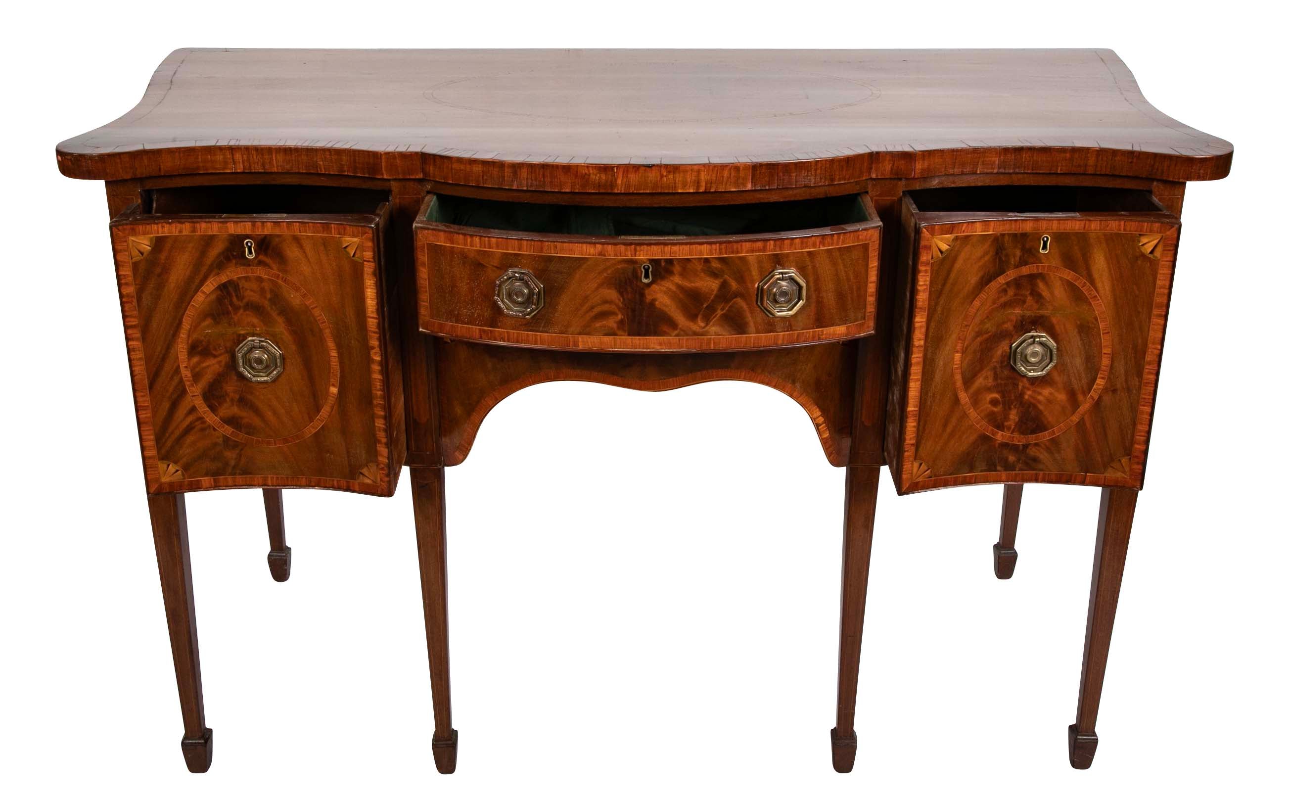 George III Period Mahogany Inlaid Sideboard