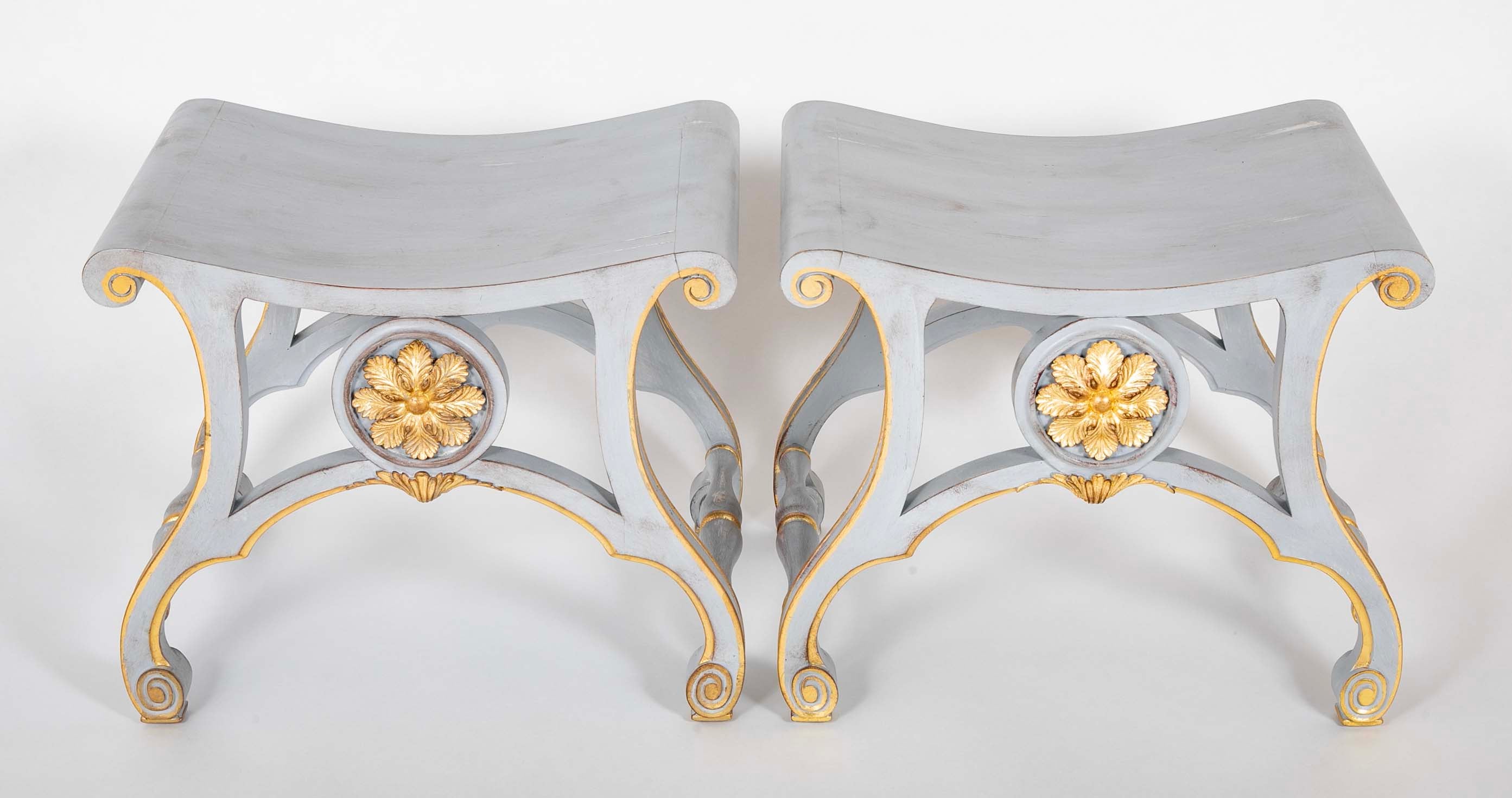 Pair of Chippendale Style Benches