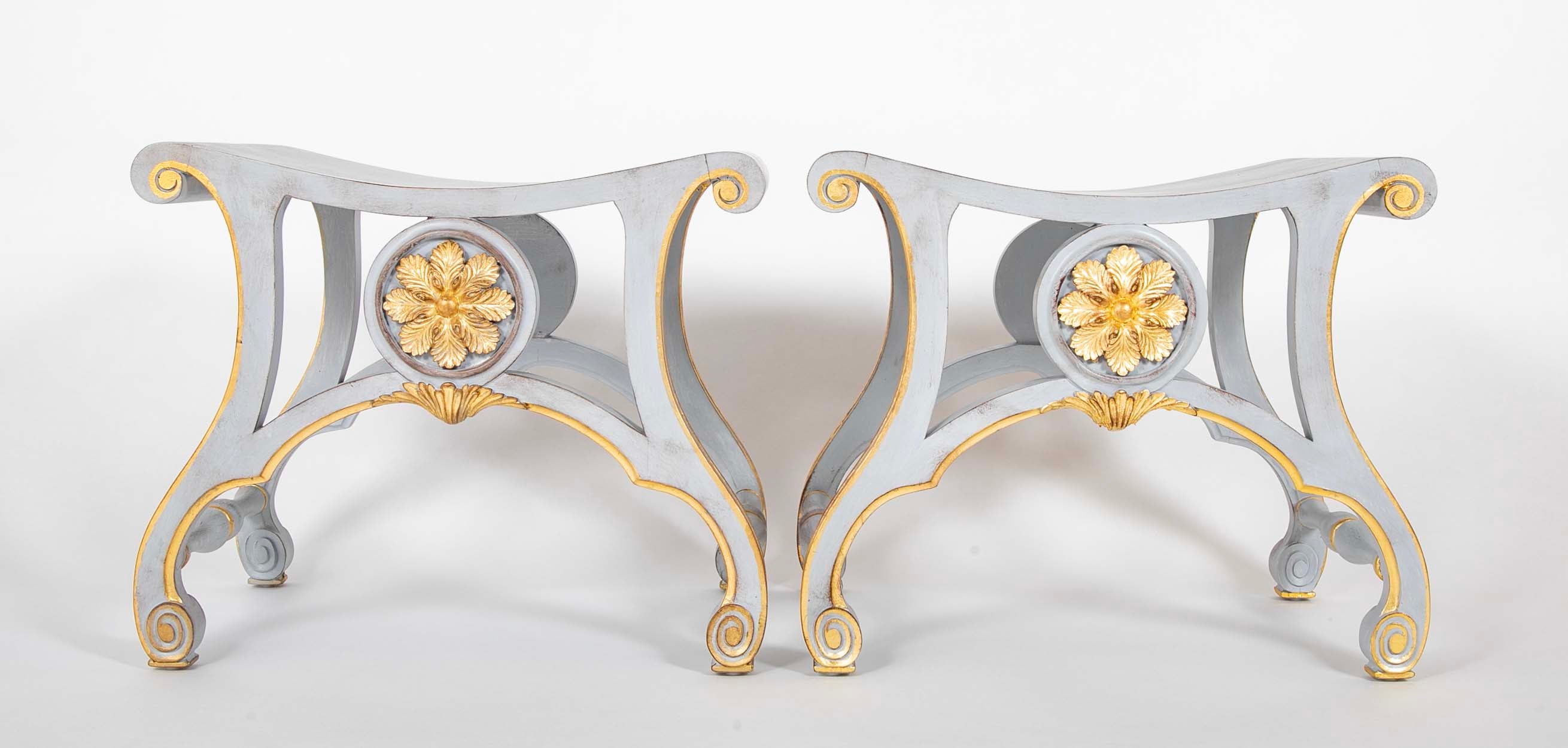 Pair of Chippendale Style Benches