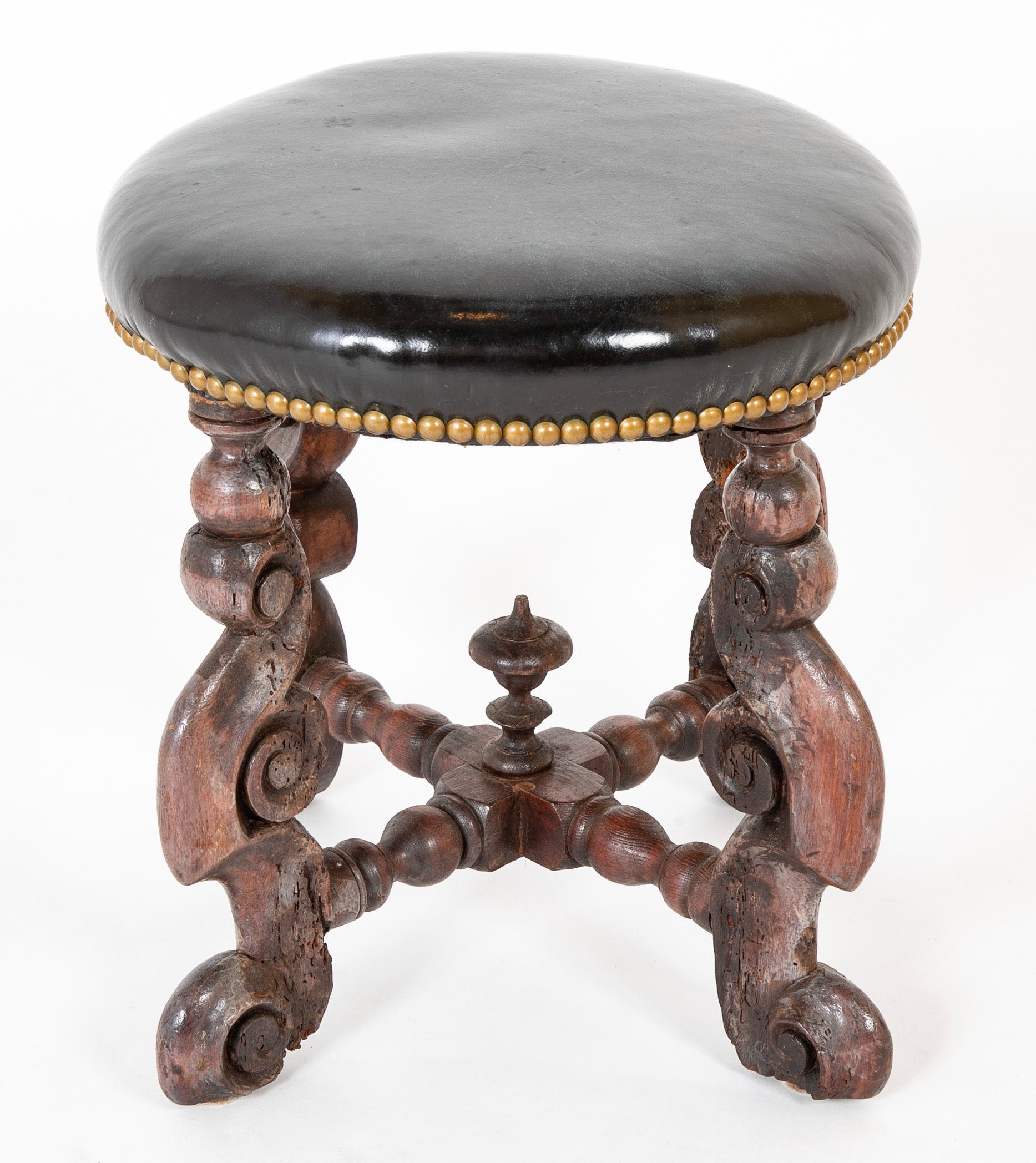 A Near Pair of Flemish Jacobean Stools