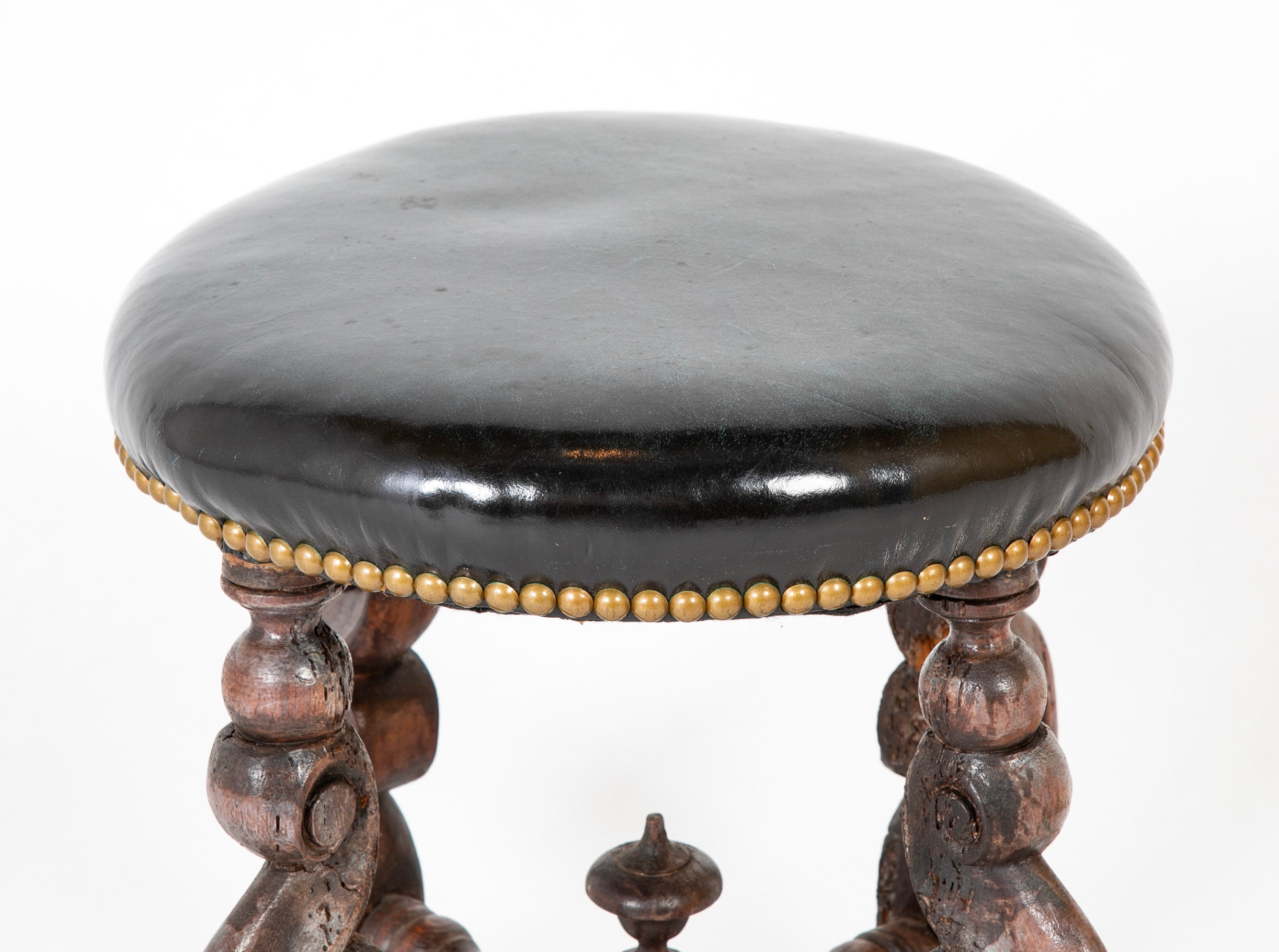 A Near Pair of Flemish Jacobean Stools