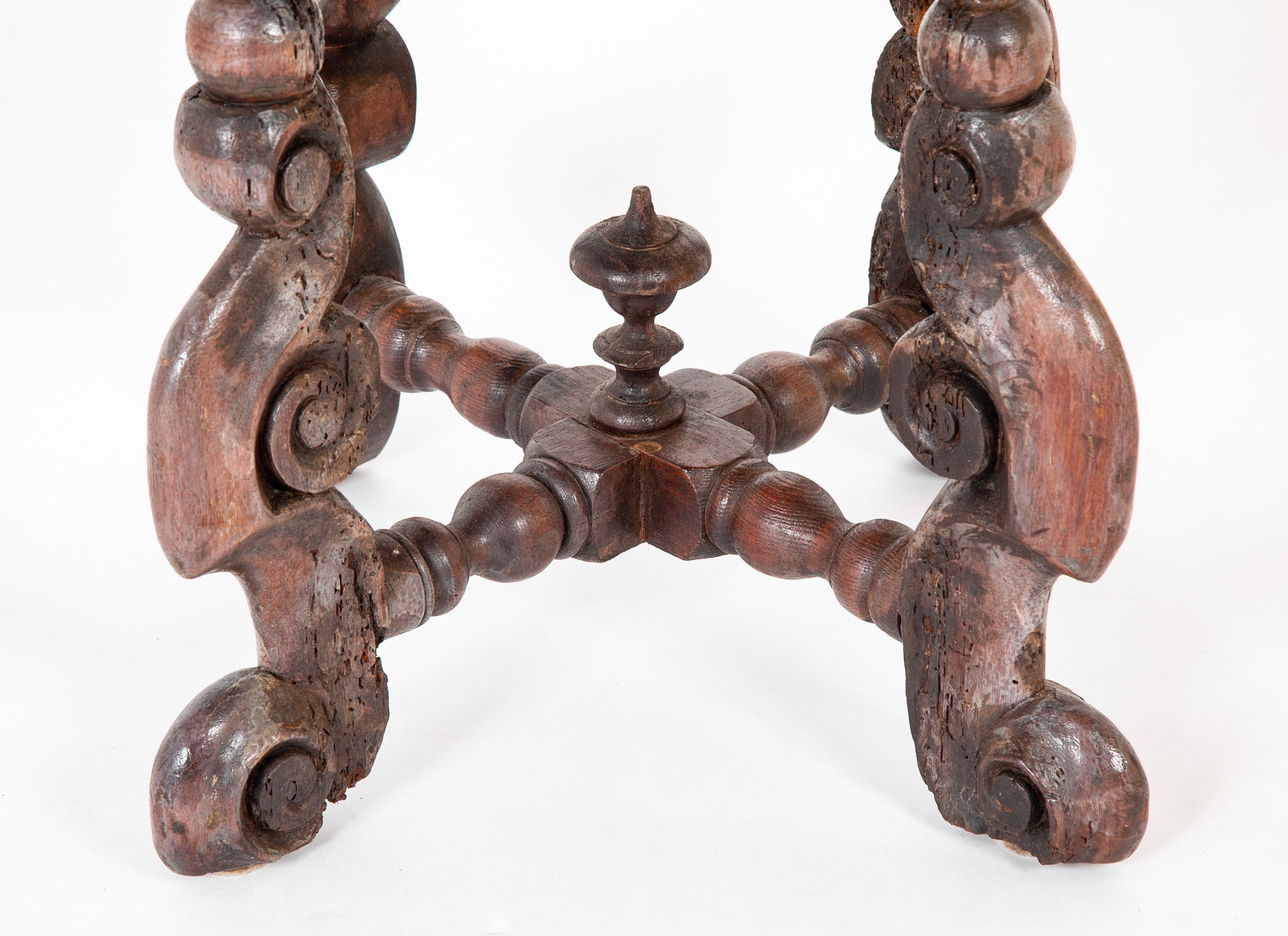 A Near Pair of Flemish Jacobean Stools