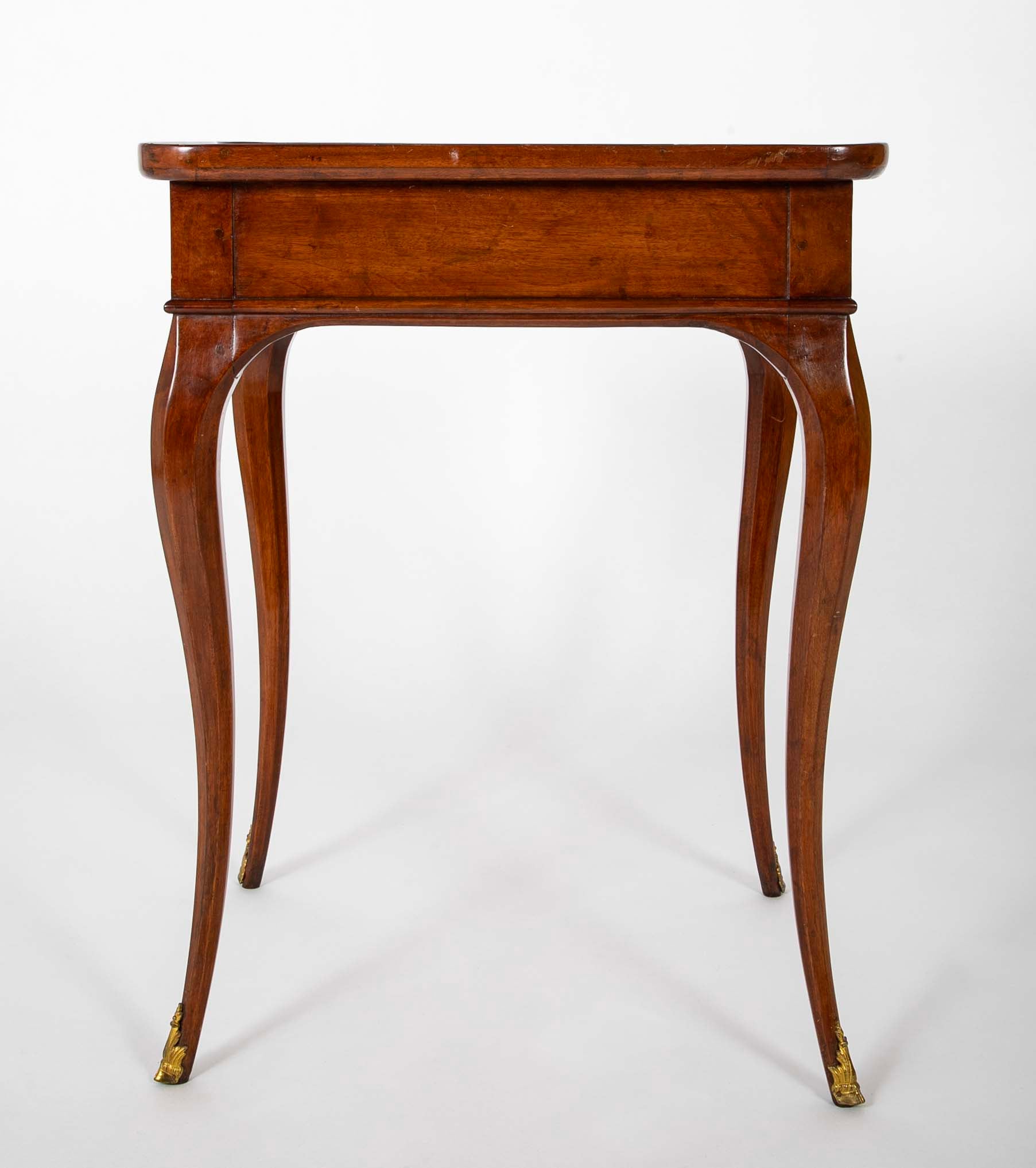 Rare Louis XV Mahogany Tray Top Single Drawer Side Table