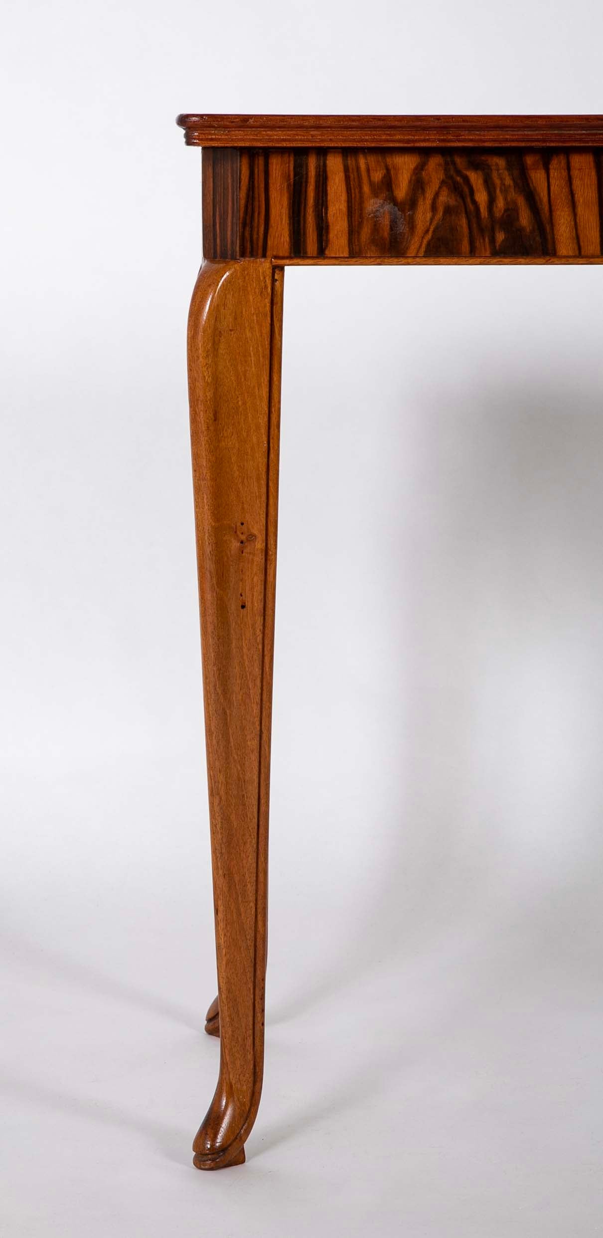 An Art Deco Macassar Side Table in the Manner of Ruhlman
