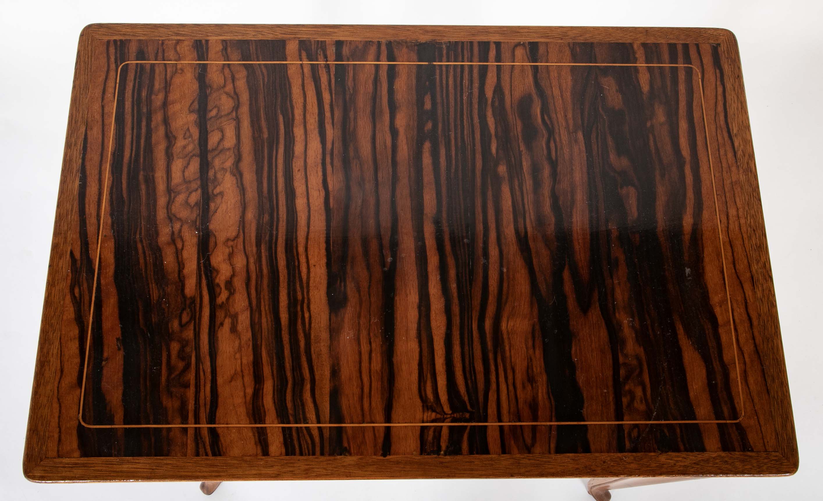 An Art Deco Macassar Side Table in the Manner of Ruhlman
