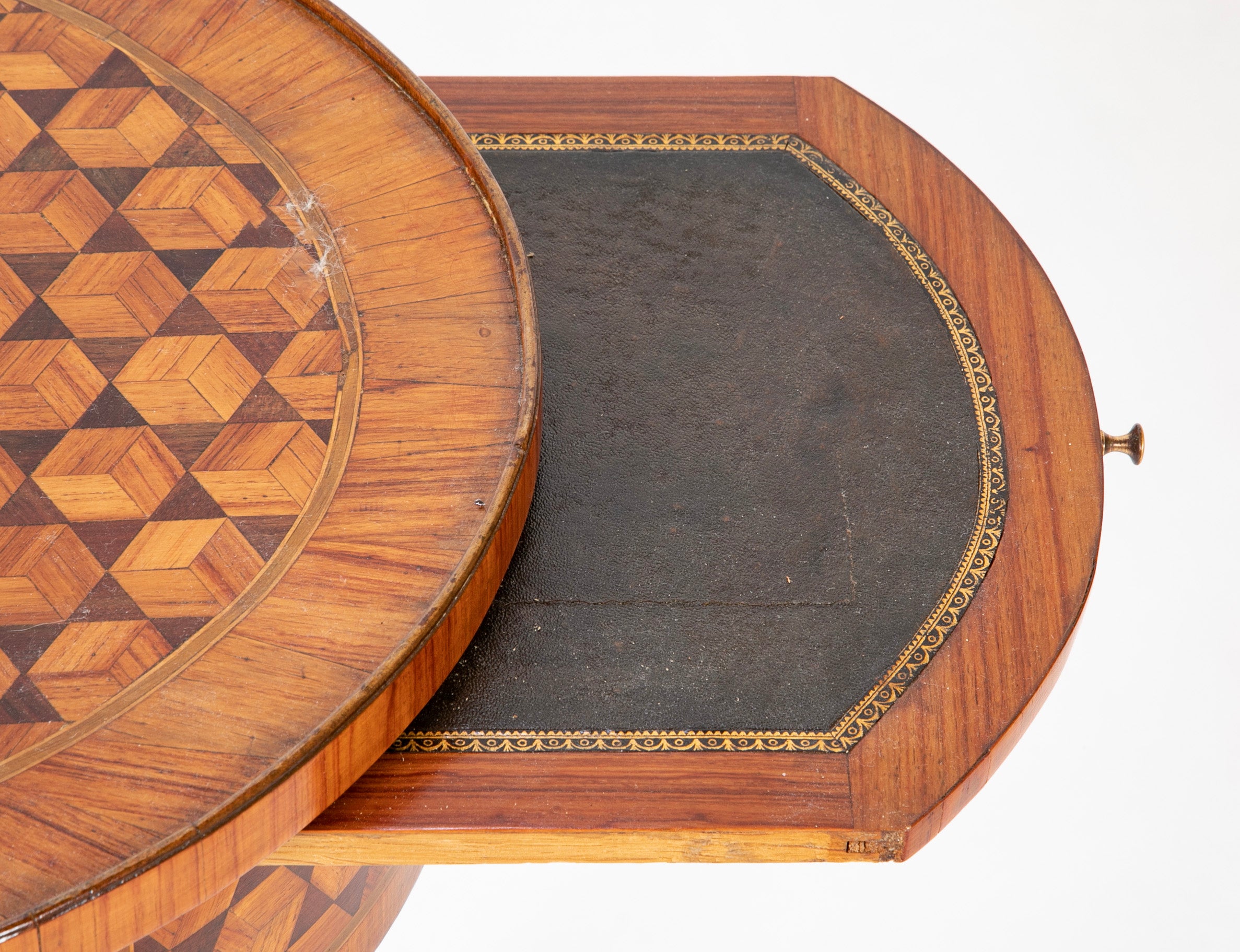 Louis XVI Style Oval Parquetry Salon Table