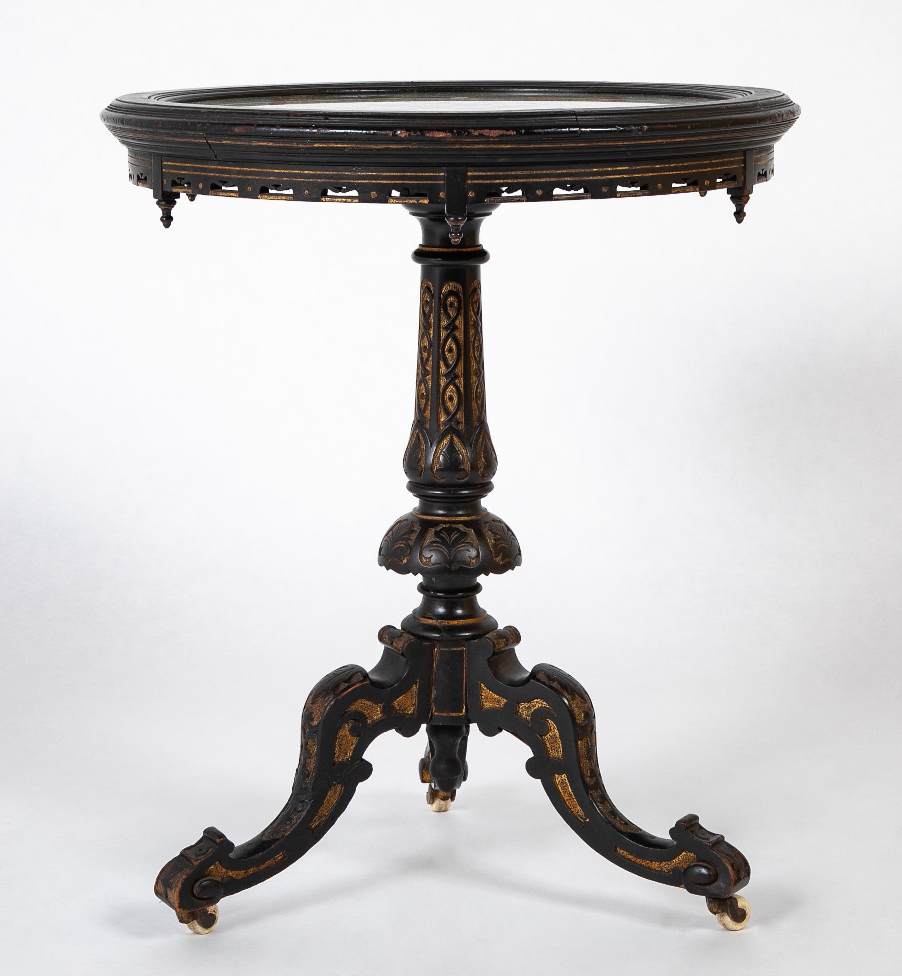 Late 19th Century Eglomise Top Games Table from The Stanley Weiss Collection