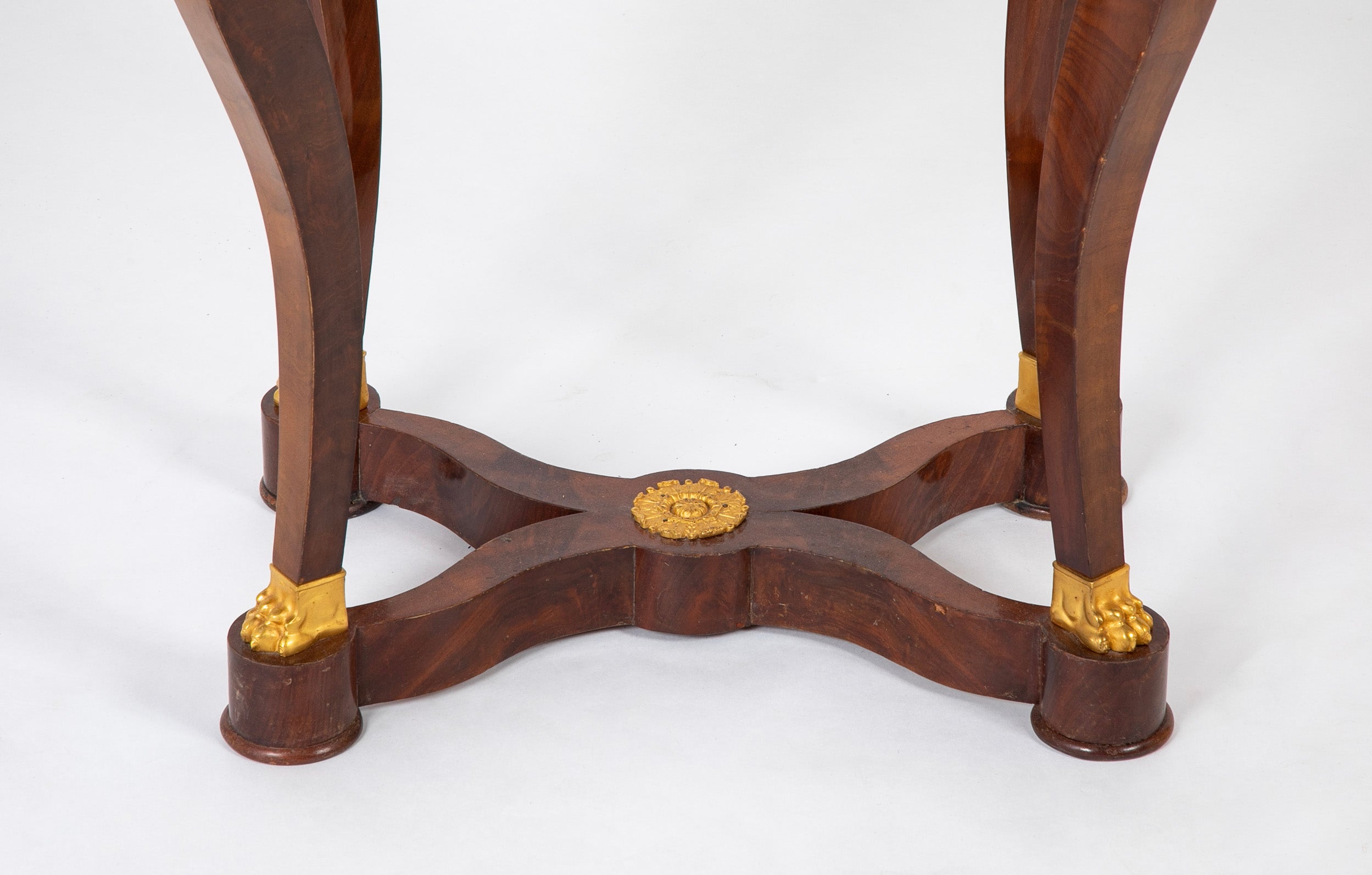 French Empire Mahogany Bronze Mounted Dressing Table