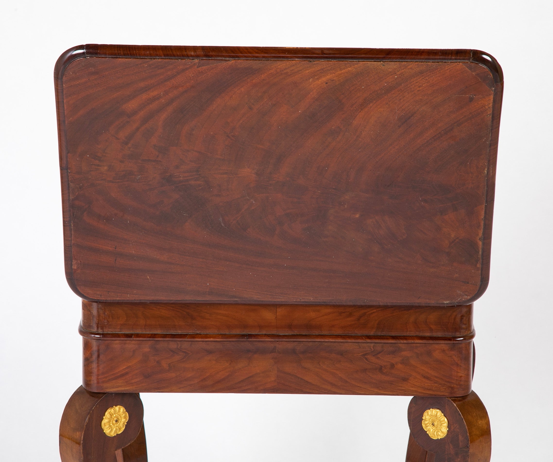 French Empire Mahogany Bronze Mounted Dressing Table