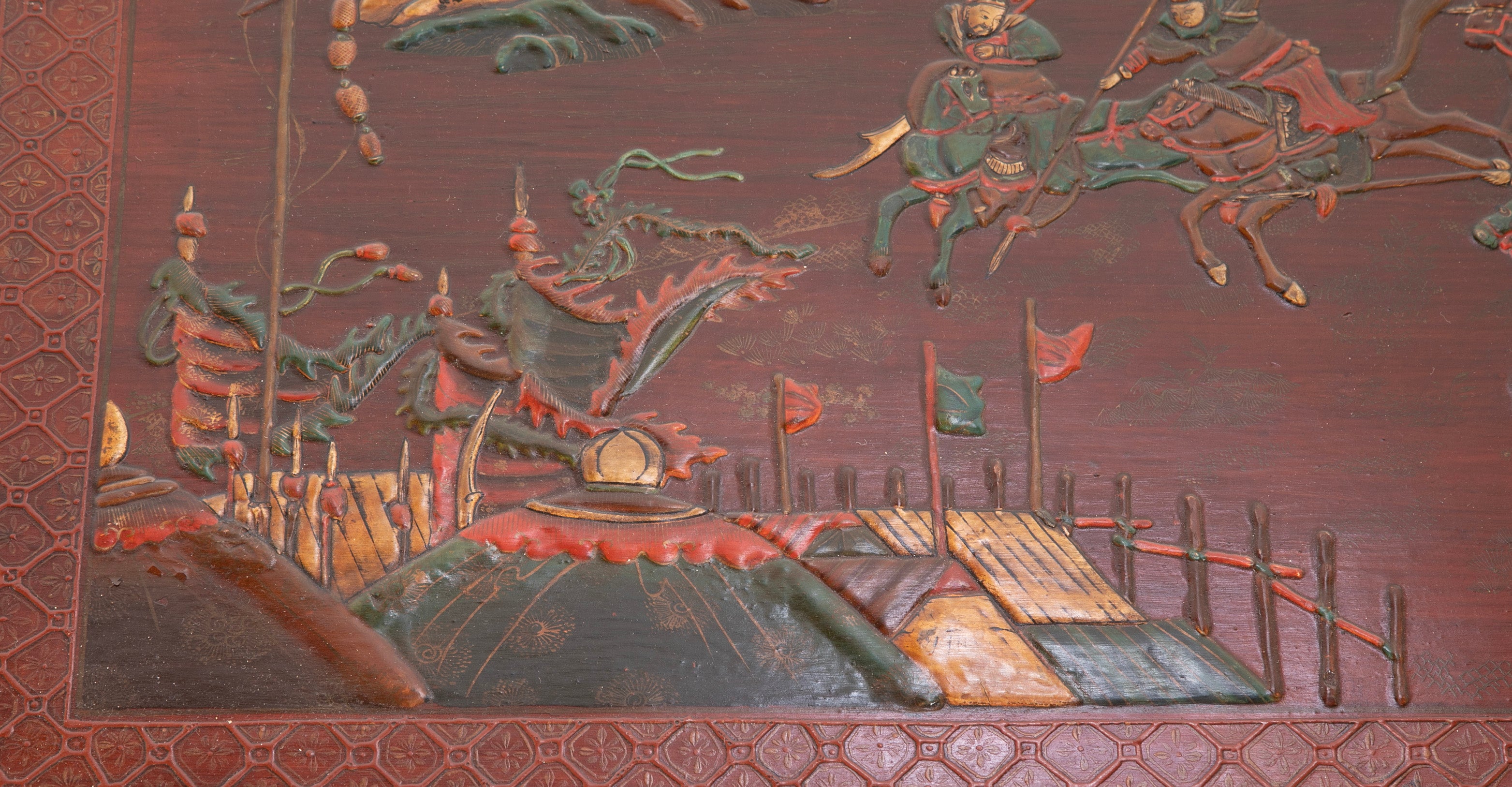 Chinese Lacquered and Decorated Low Table
