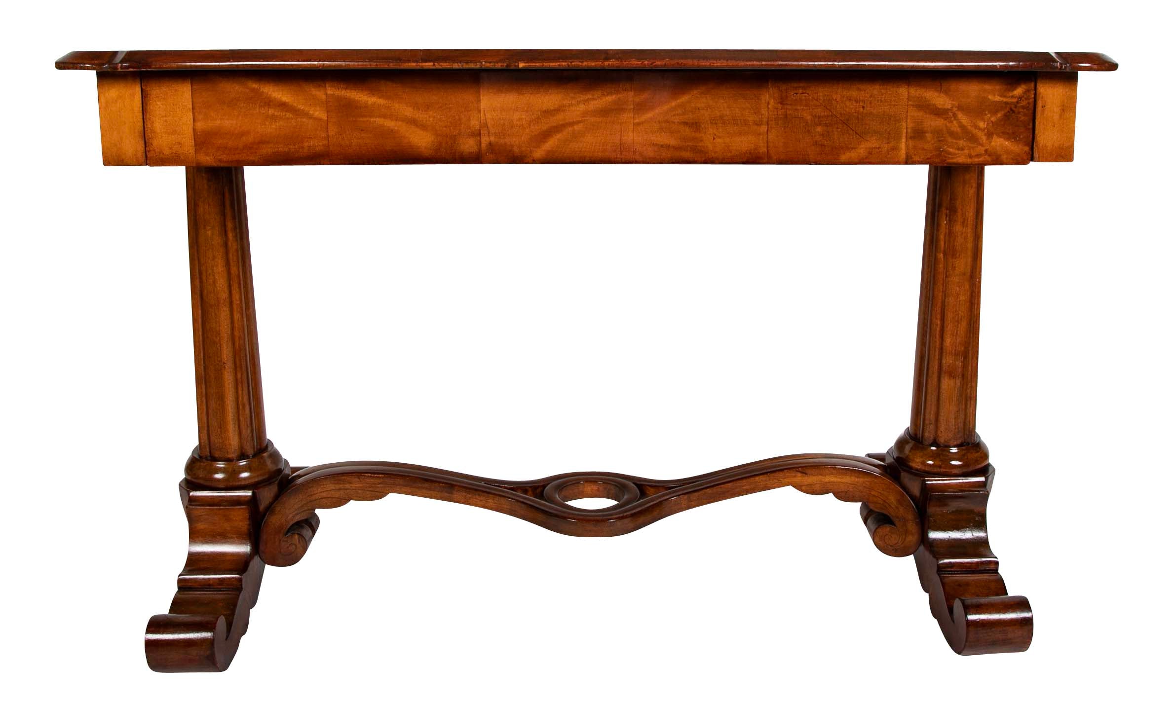 Charles X Birch Top Inlaid One Drawer Side Table