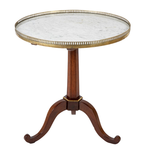 A Louis XVI French Tilt Marble Top Gueridon Table