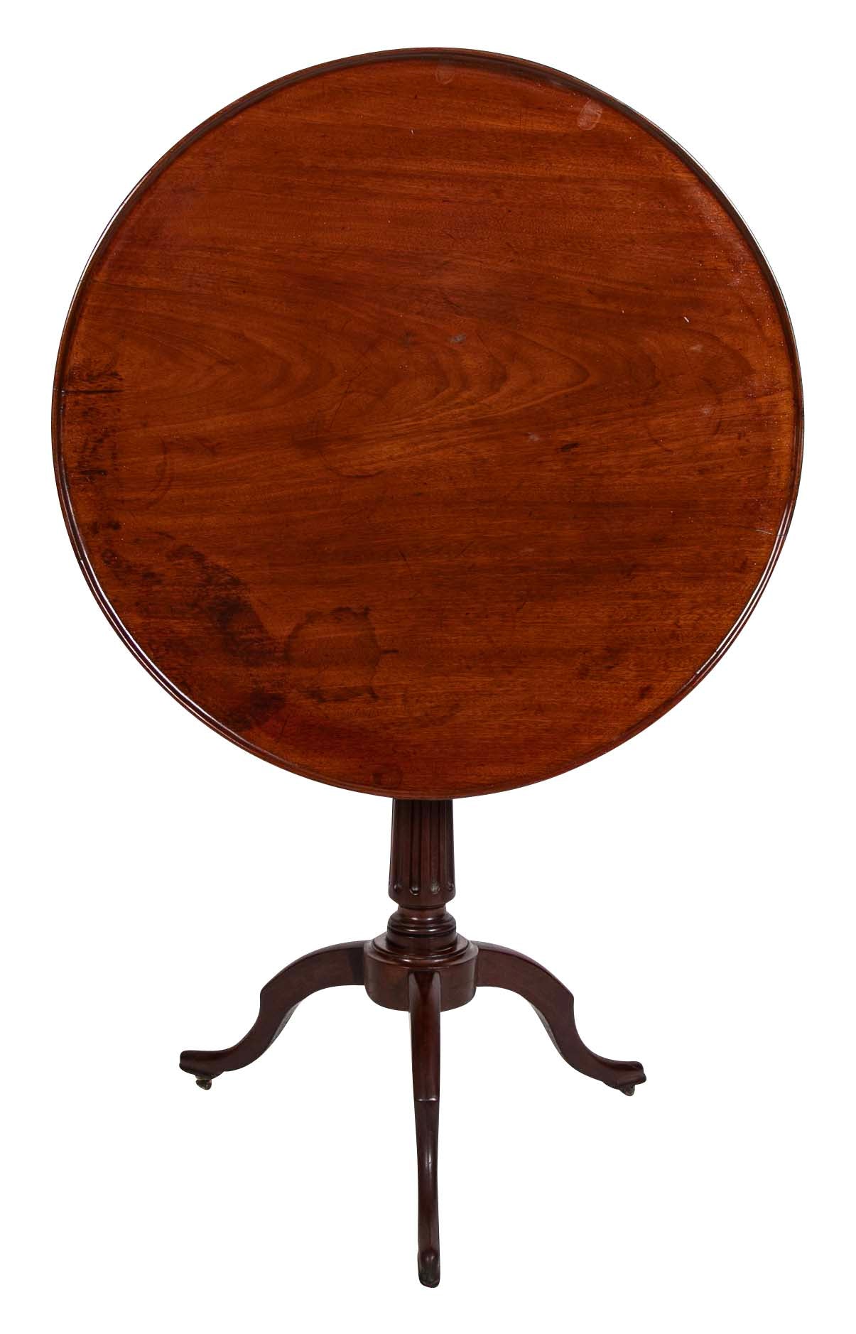 French Directoire Mahogany Tilt Top Table