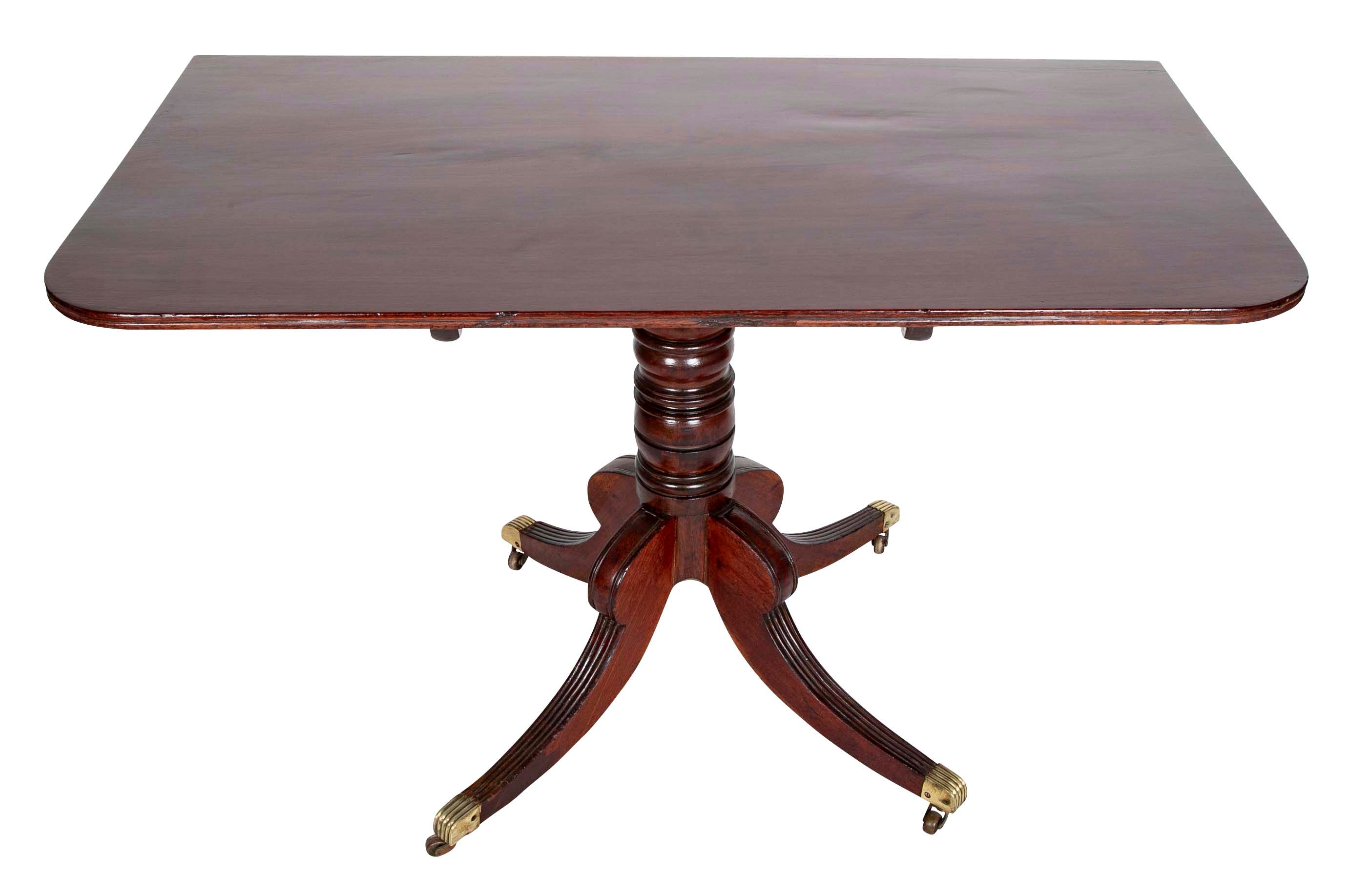 Regency Triple Pedestal Mahogany Tilting Dining Table