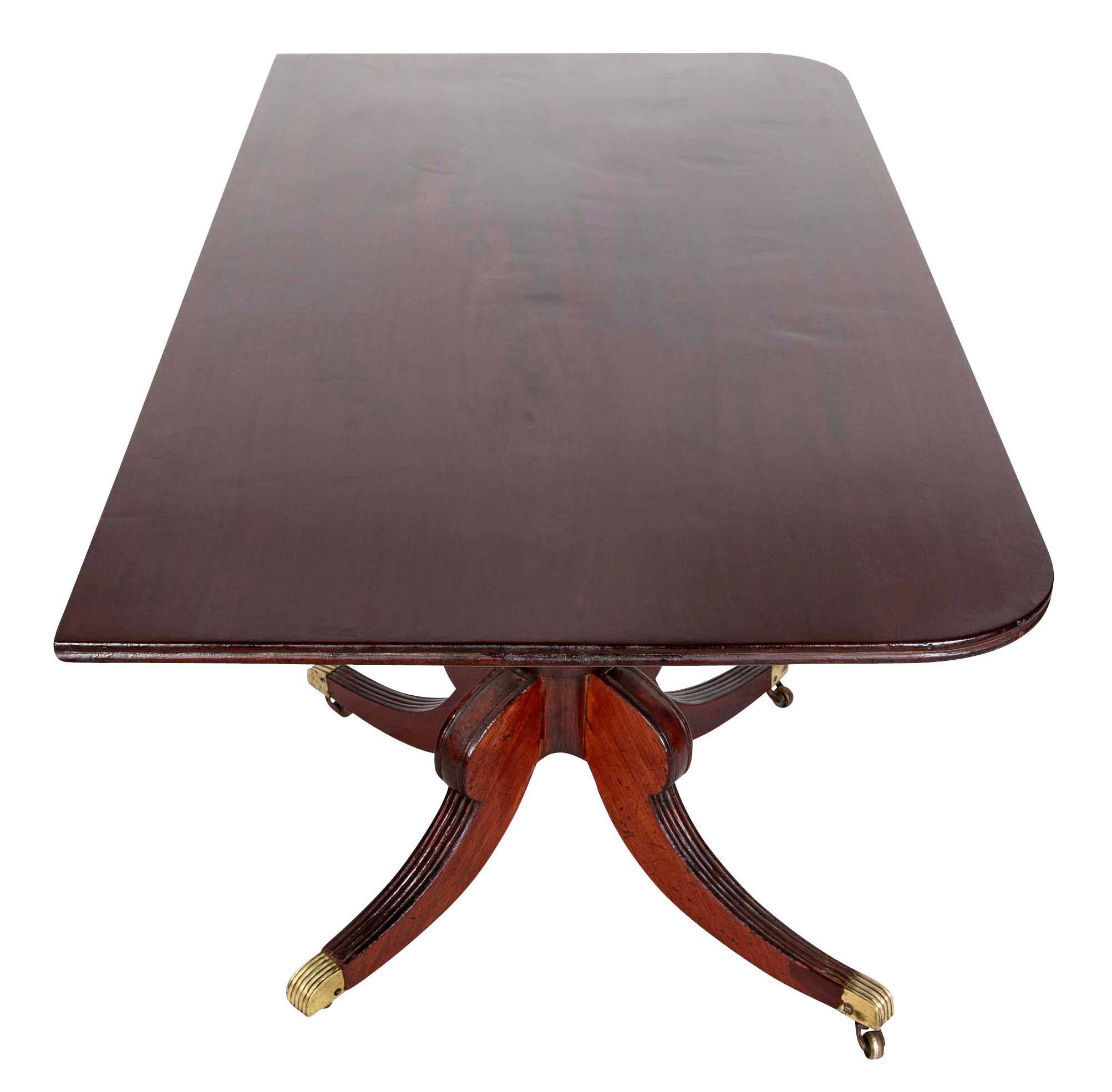 Regency Triple Pedestal Mahogany Tilting Dining Table