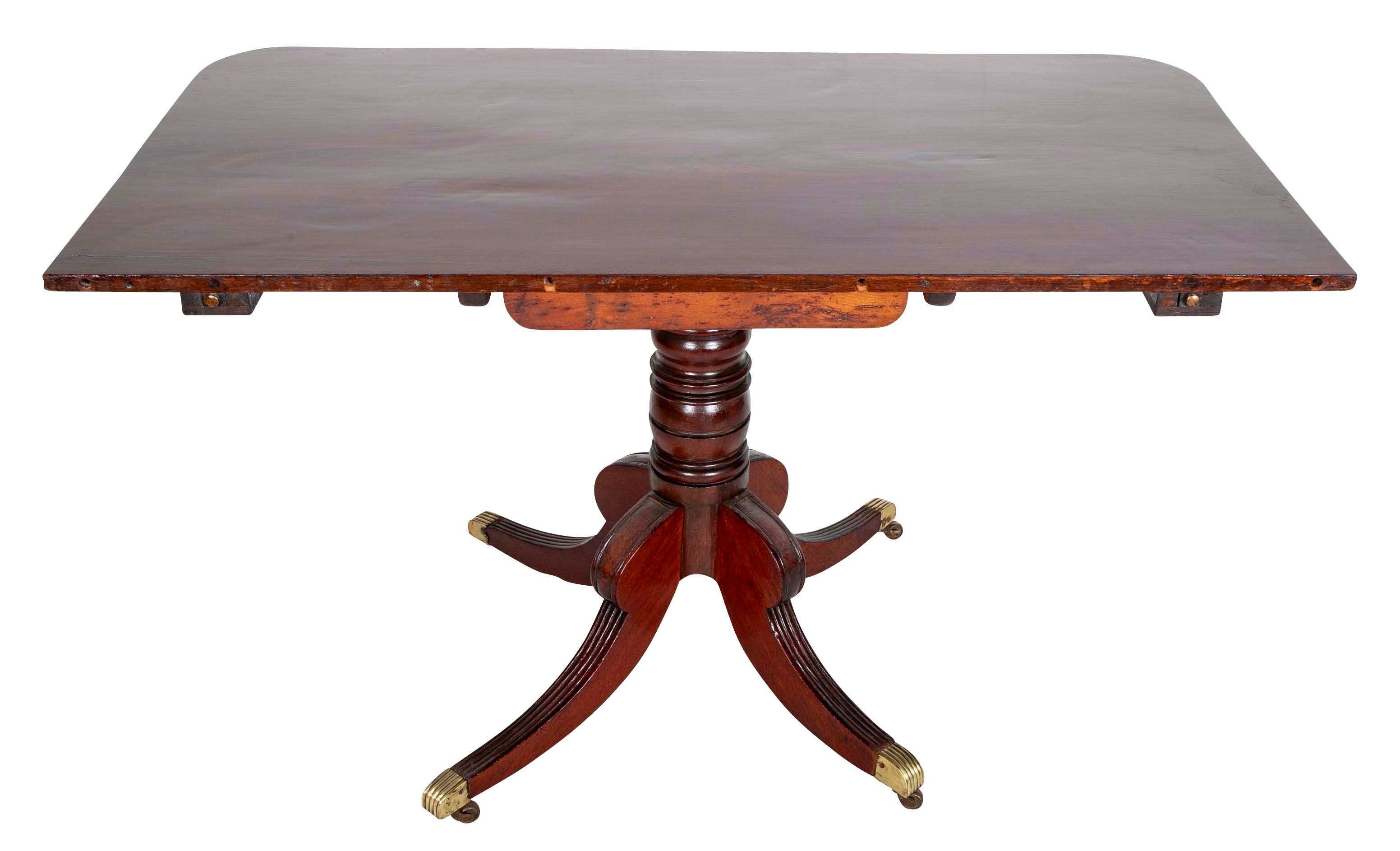 Regency Triple Pedestal Mahogany Tilting Dining Table