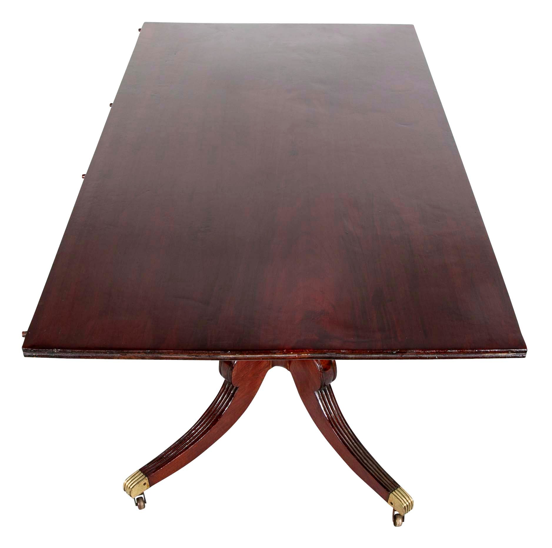 Regency Triple Pedestal Mahogany Tilting Dining Table