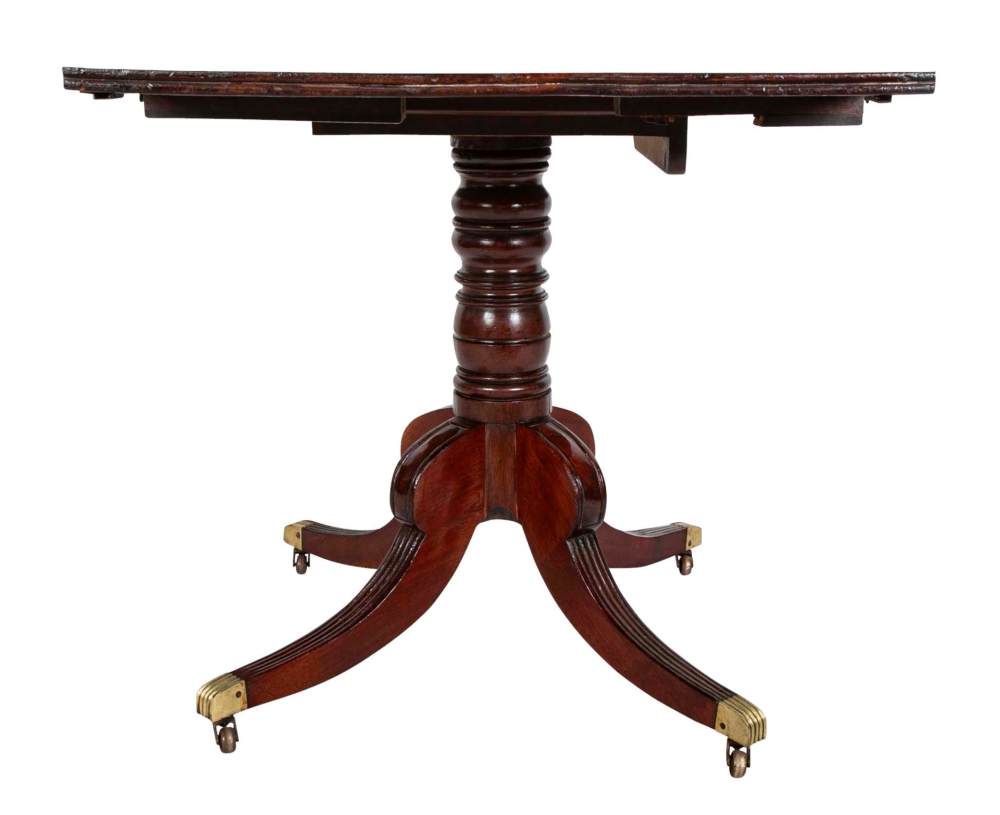 Regency Triple Pedestal Mahogany Tilting Dining Table