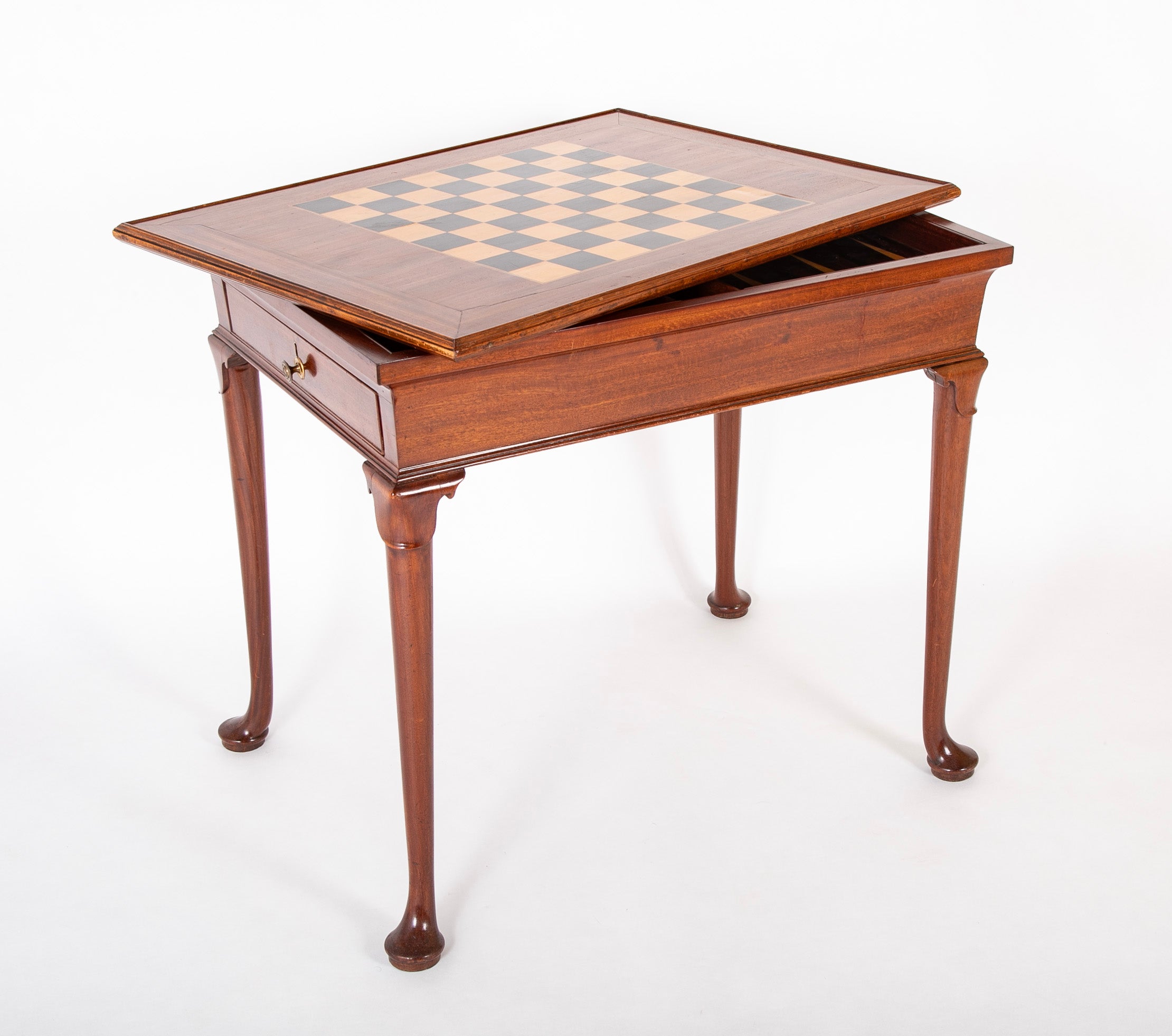 Rare George II / Queen Anne Padouk Wood Game & Tea Table