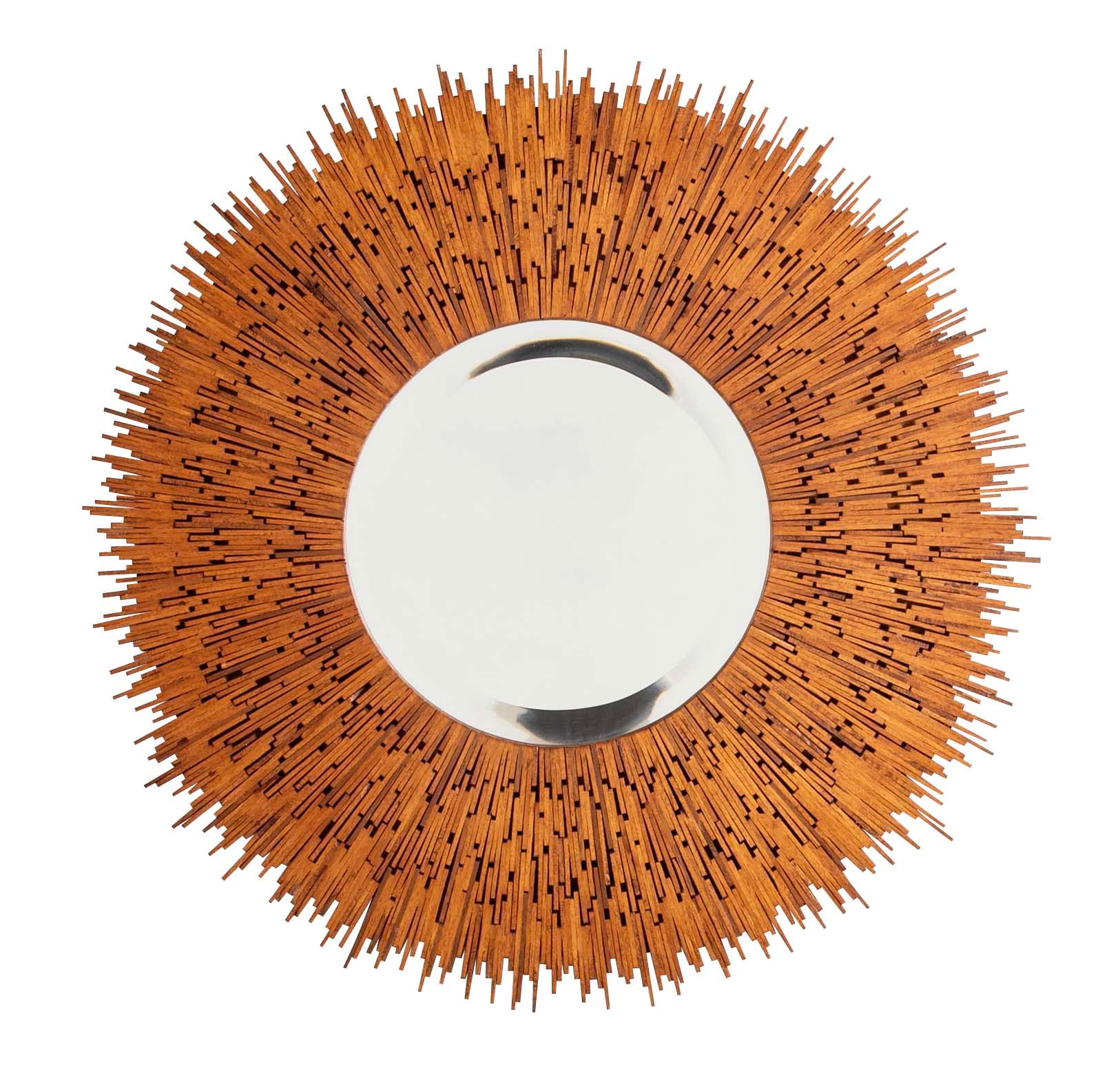 Unusual Tramp Art Sunburst Mirror
