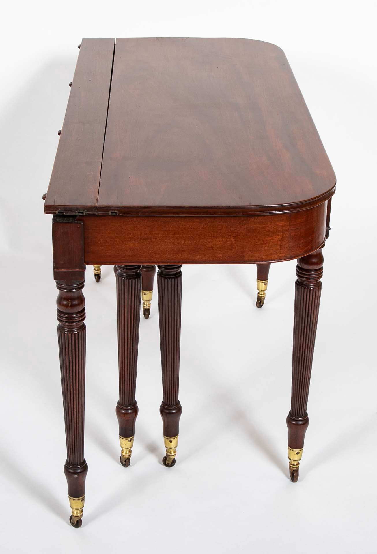 Rare English Regency Scissor Support Extension Dining Table