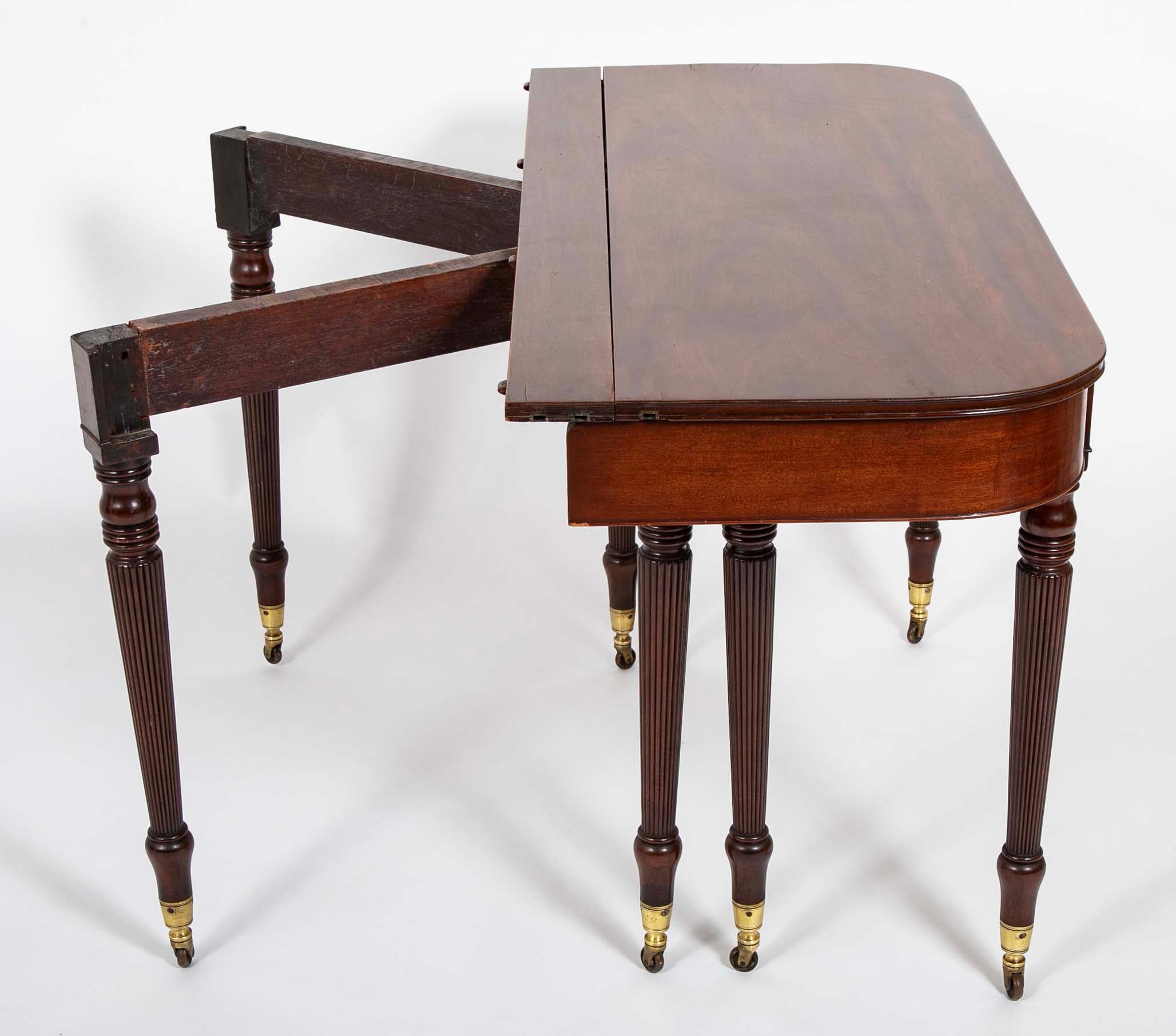 Rare English Regency Scissor Support Extension Dining Table