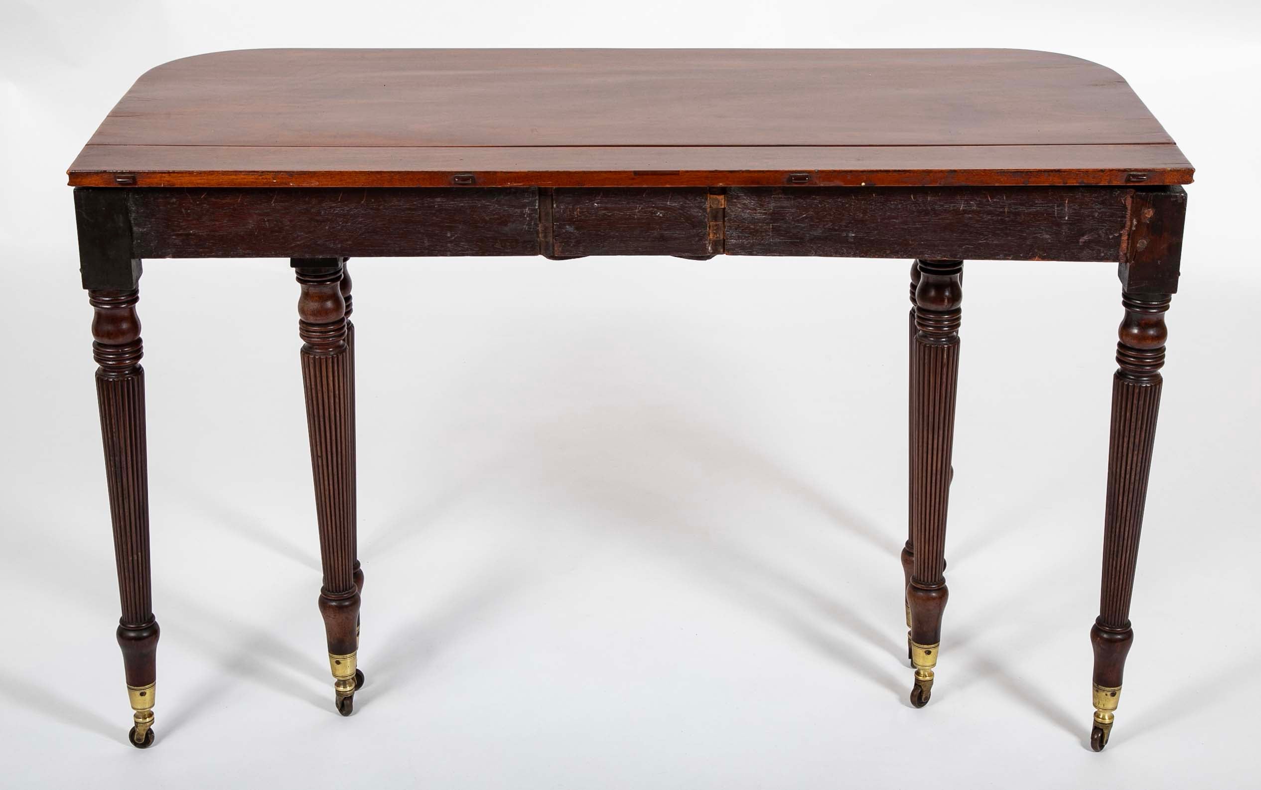 Rare English Regency Scissor Support Extension Dining Table