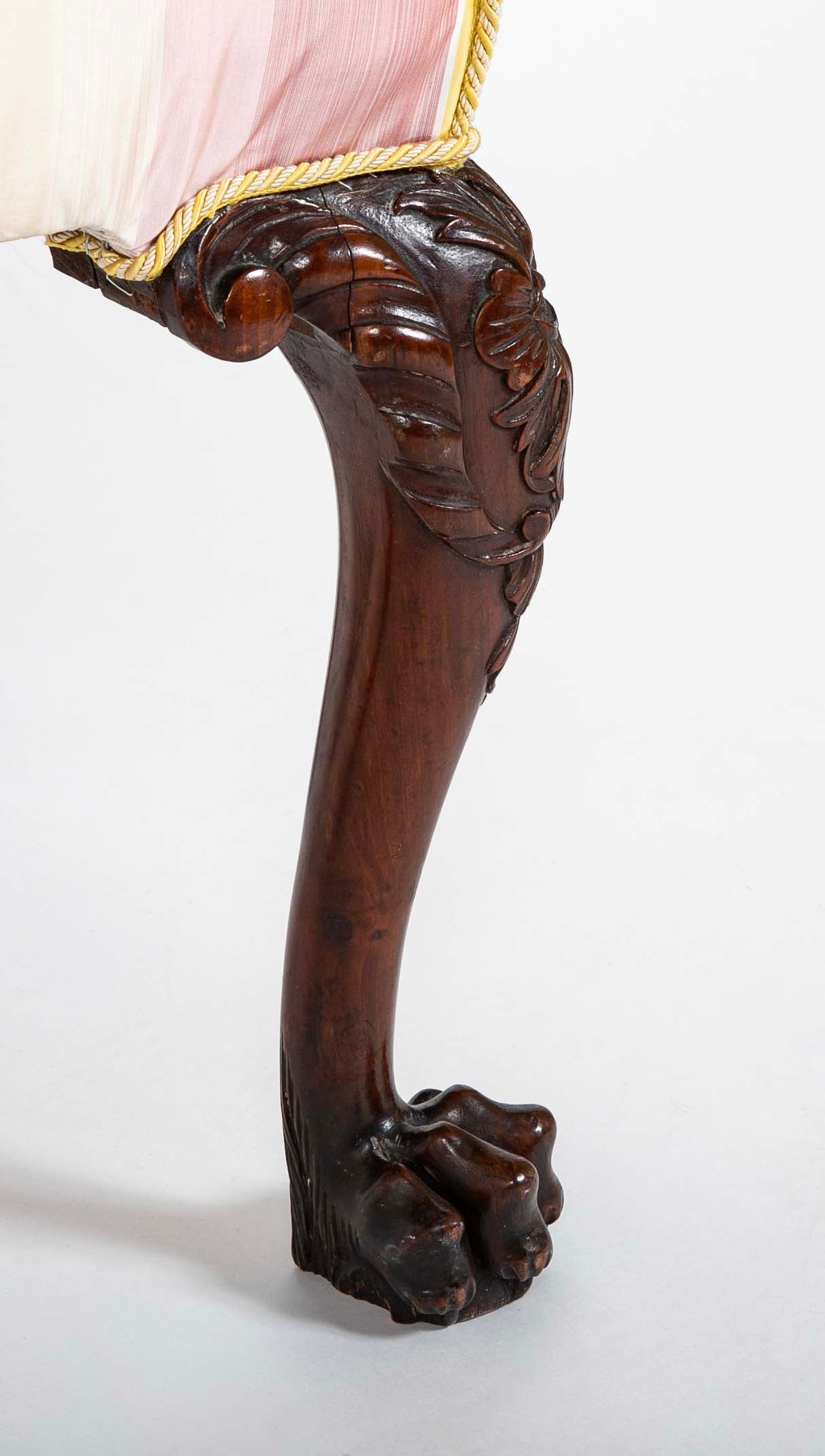 Rare Pair of Irish George II Period Walnut Stools