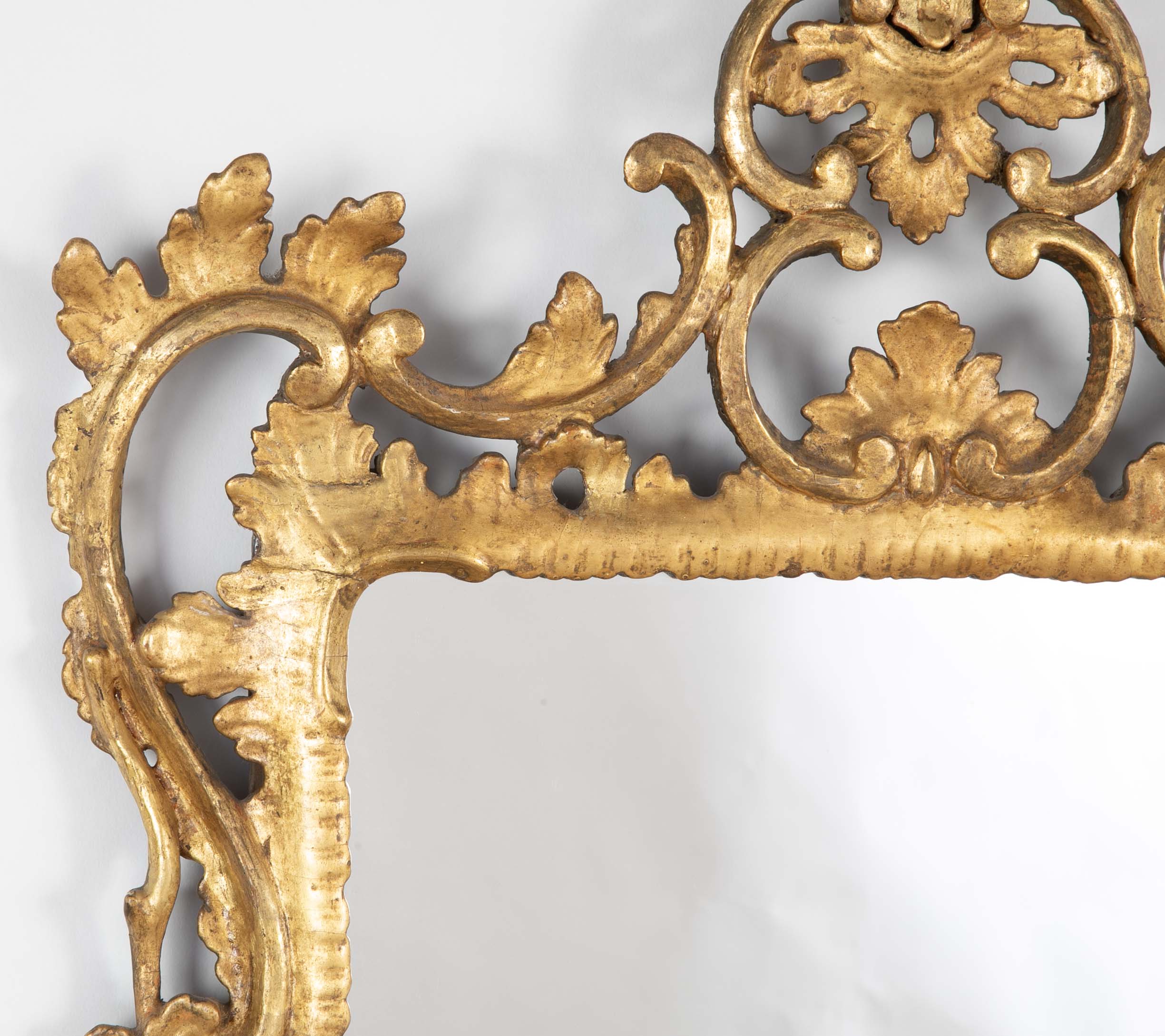 Rare Size George II Period Chippendale Rococo Gilded Mirror