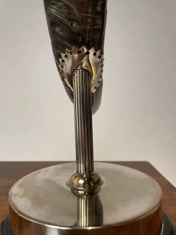Pair of Mid 20th Century Silver Plated Horn Candlesticks