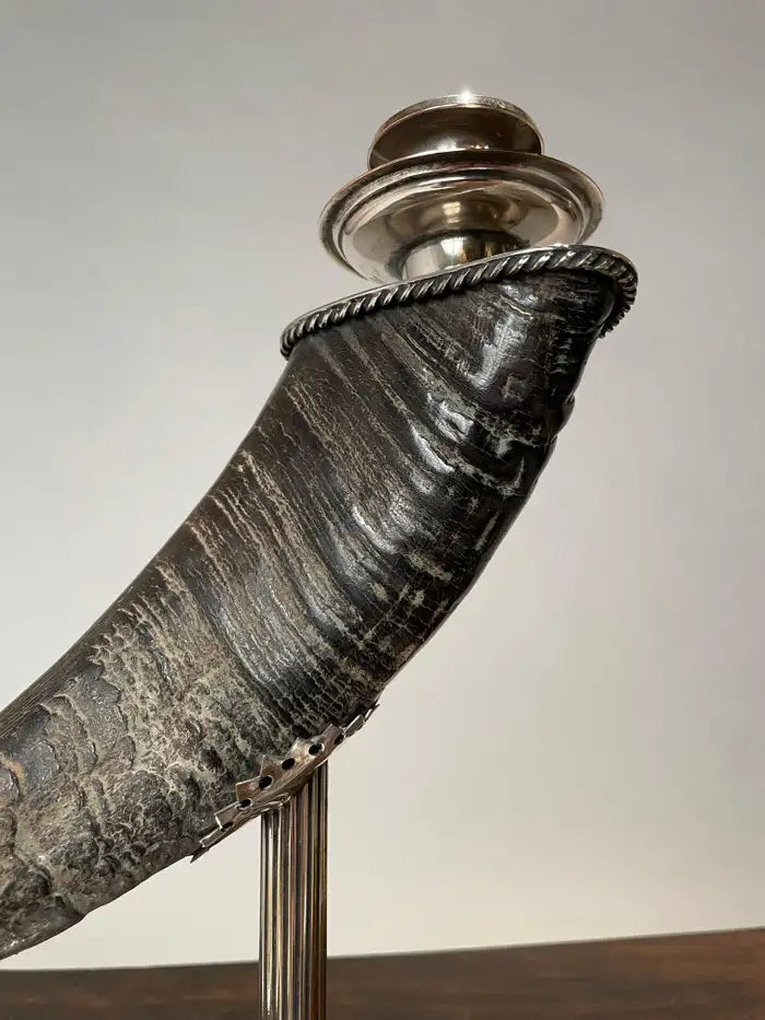 Pair of Mid 20th Century Silver Plated Horn Candlesticks